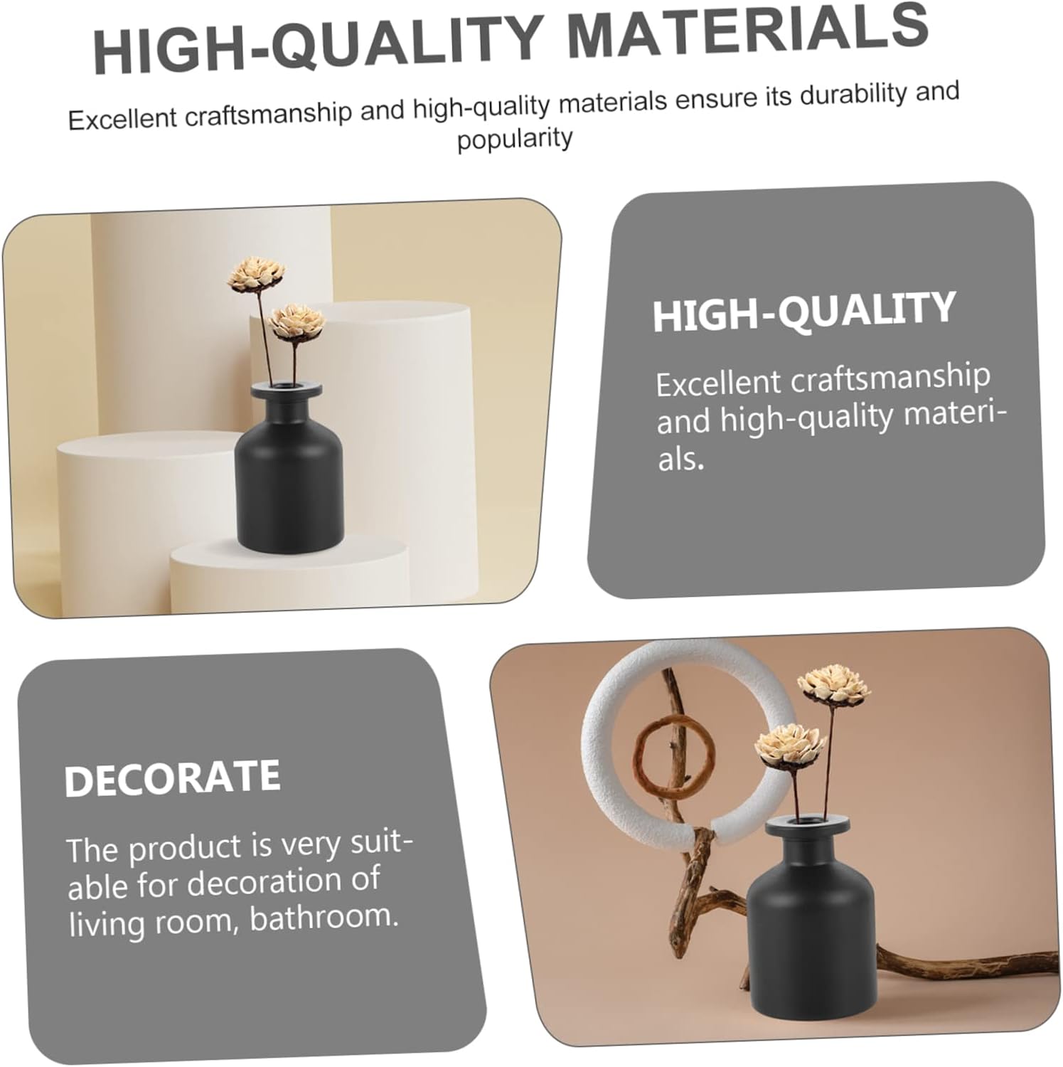 GARVALON 2pcs Aroma Stick Diffuser Bottle Decor
