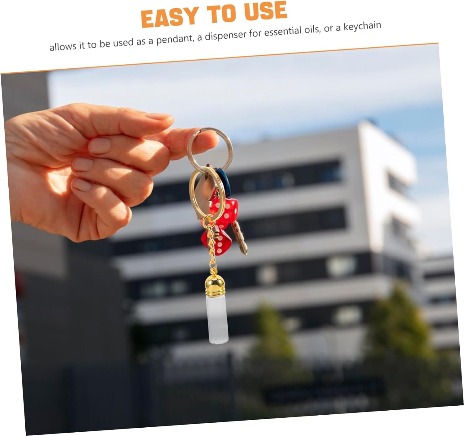 Elegant Keychain Perfume Bottle Essential Oil Dispenser