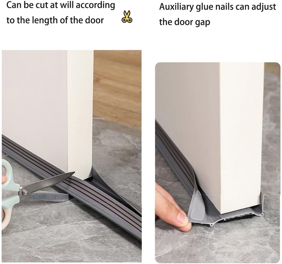 2Pack Door Draft Stopper with Felt Cloth Soundproofing for Doors