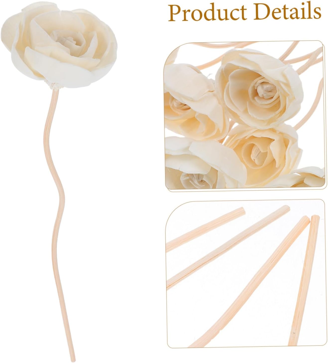 Ciieeo 8pcs Aromatherapy Dried Flowers Diffuser Sticks Incense Holder for Room Fragrance