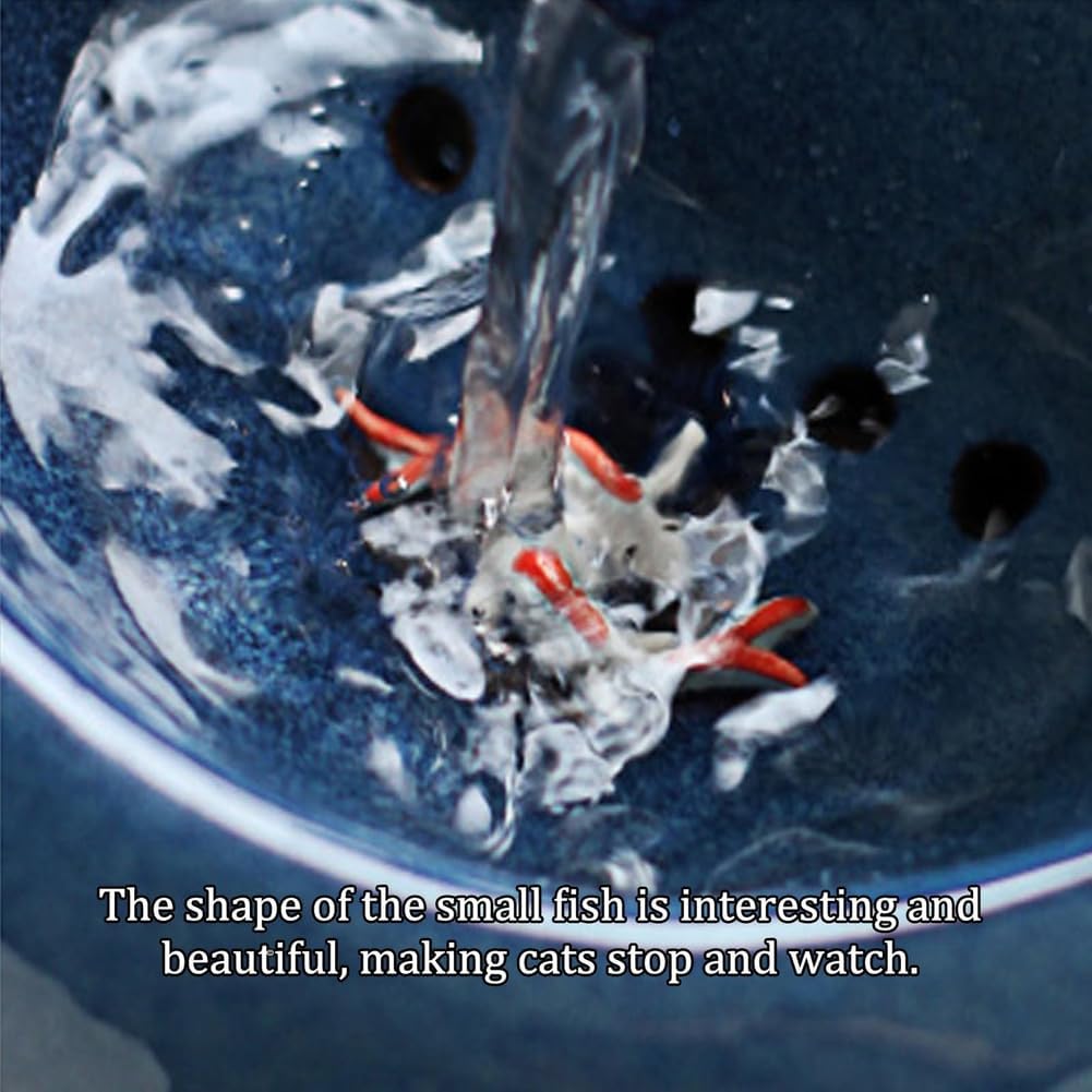 TOERVIOZ Black Ceramic Tabletop Water Fountain Pet Humidifier