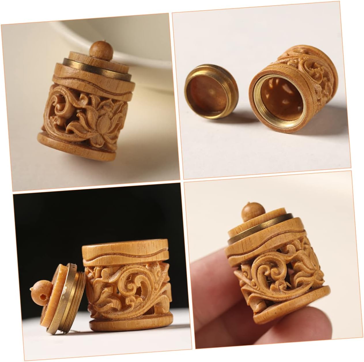 Alipis 2pcs Aroma Diffuser Charm Wooden Hanging Decor Car Perfume Bottle Pendant