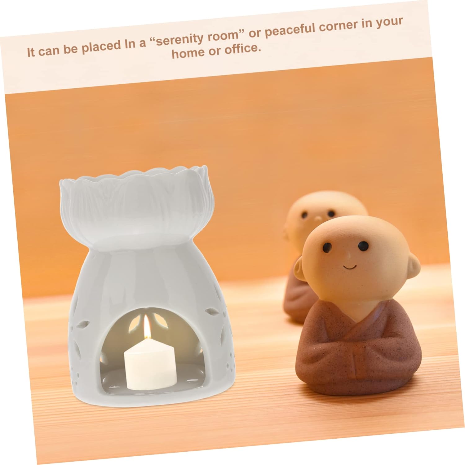 Ceramic Aroma Diffuser with Tea Light Holder for Home Decor