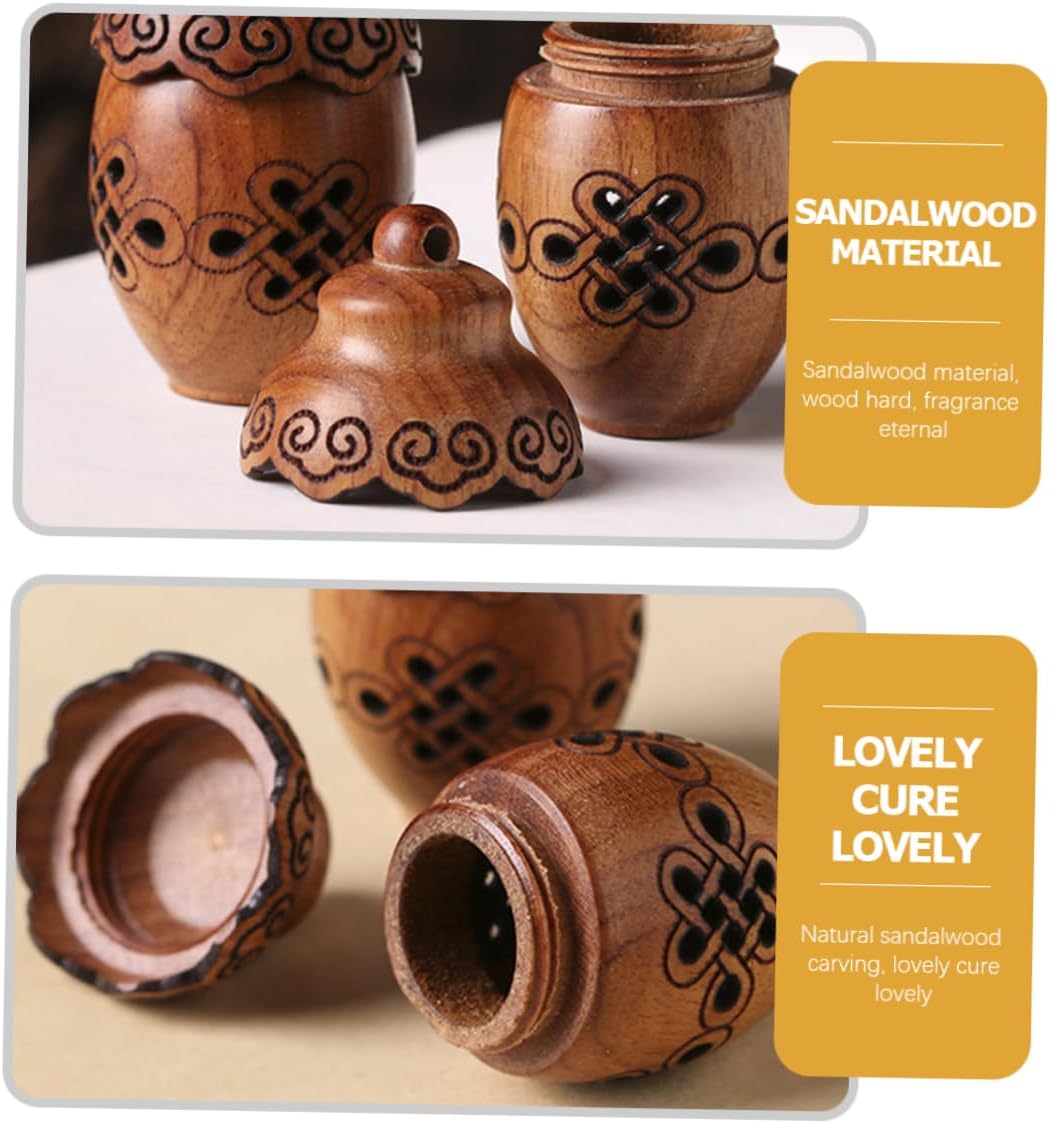 Hollow Aromatherapy Bottle Pendant with Rotating Design