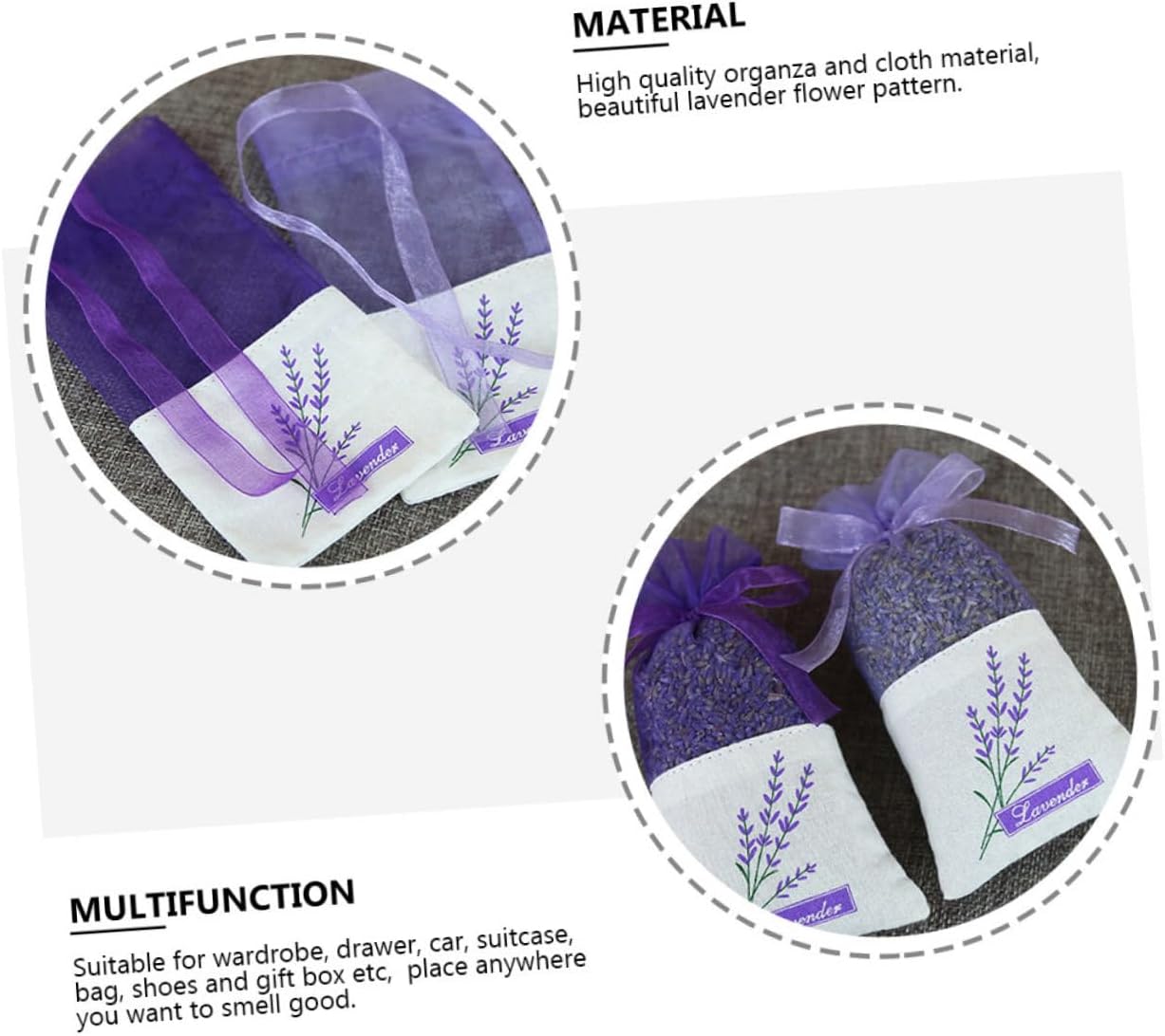 HOMSFOU 22Pcs Lavender Sachet Bags for Home Fragrance