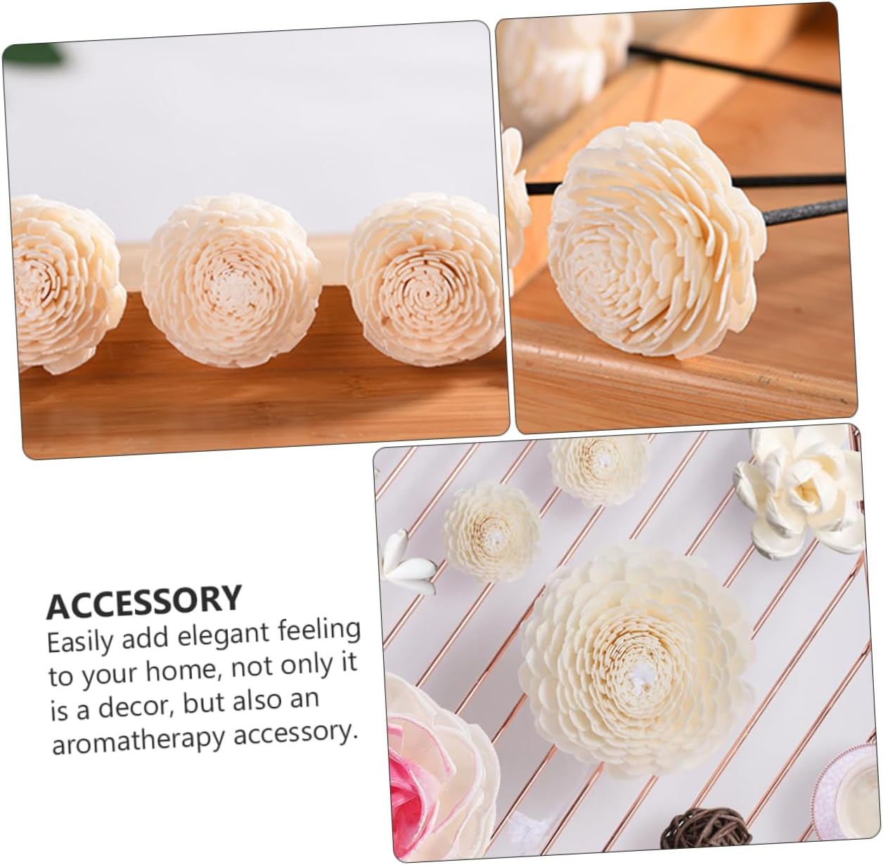 MAGICLULU 3Pcs Dried Flower Decor Sticks Aromatherapy Home Decor