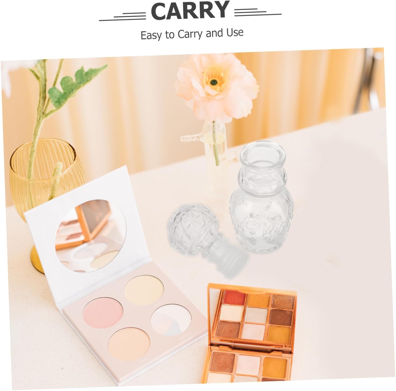 Vintage Miniature Glass Perfume Bottle for Travel and Home Decor