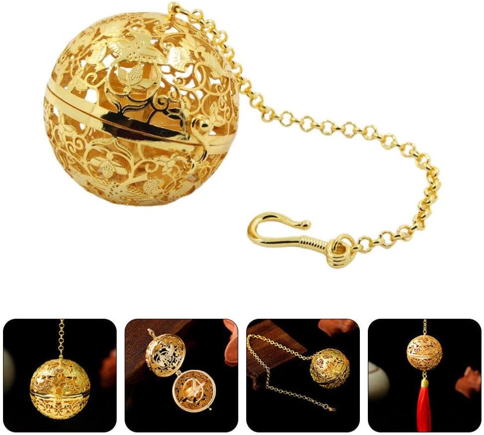 POPETPOP Brass Aromatherapy Ball Pendant for Home and Car
