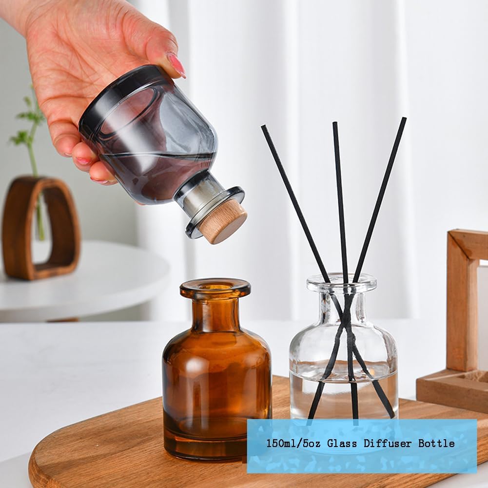 Elandy 150ml Refillable Glass Diffuser Bottle for Aromatherapy