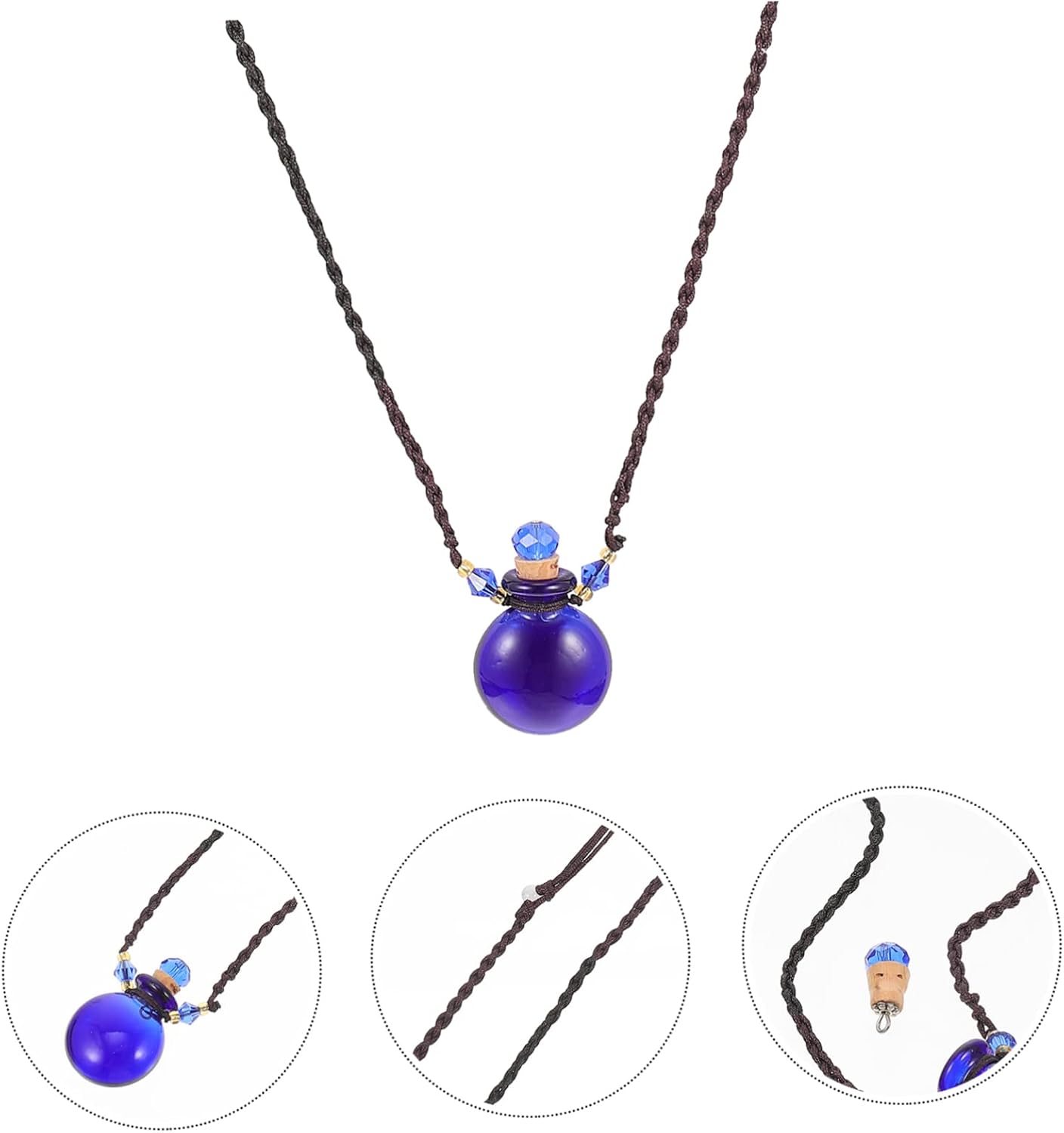 Decorative Perfume Bottle With Aroma Diffuser Necklace For Car And Home Use