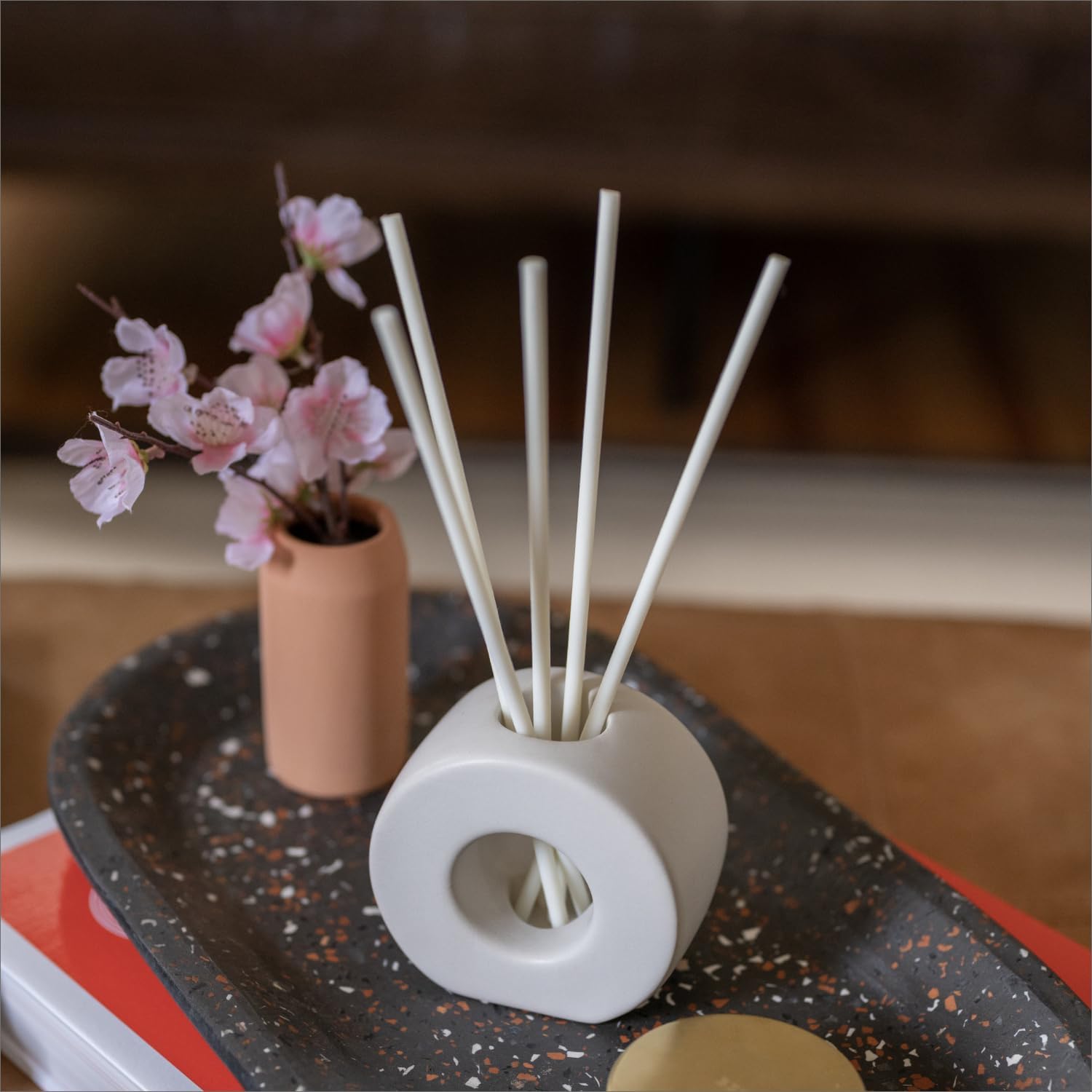 ScentAir Infused Liquidless Reeds 25 Flameless Reeds and Decorative Vase