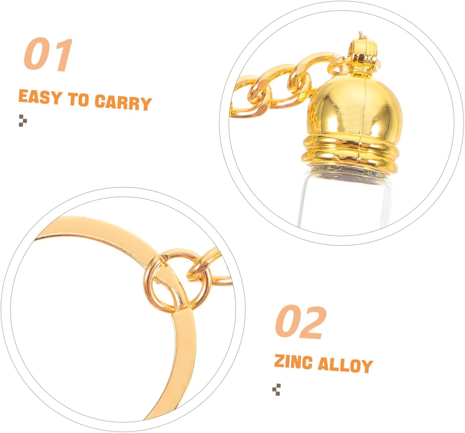 Elegant Keychain Perfume Bottle Essential Oil Dispenser