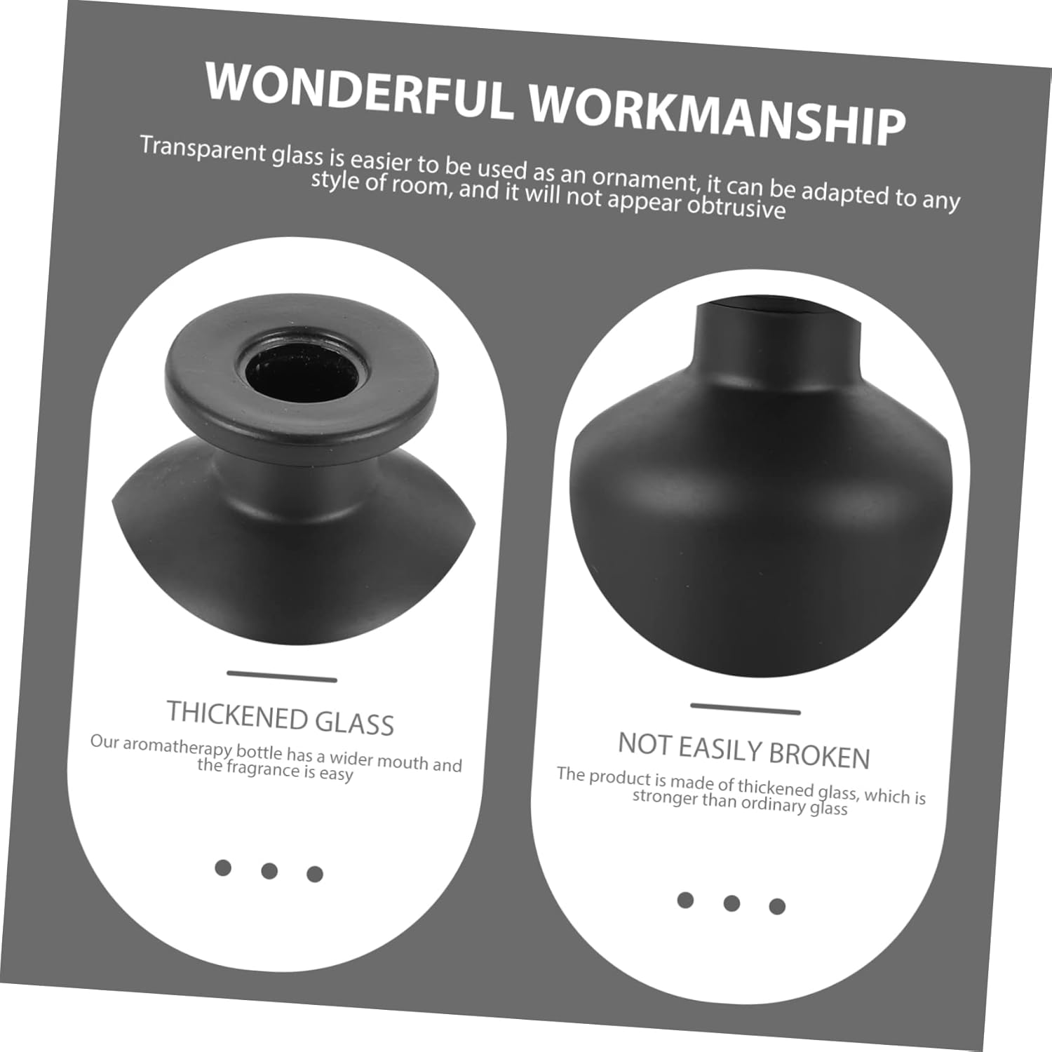 PRETYZOOM 2pcs Frosted Aroma Diffuser Bottles for Home Decor and Gifts