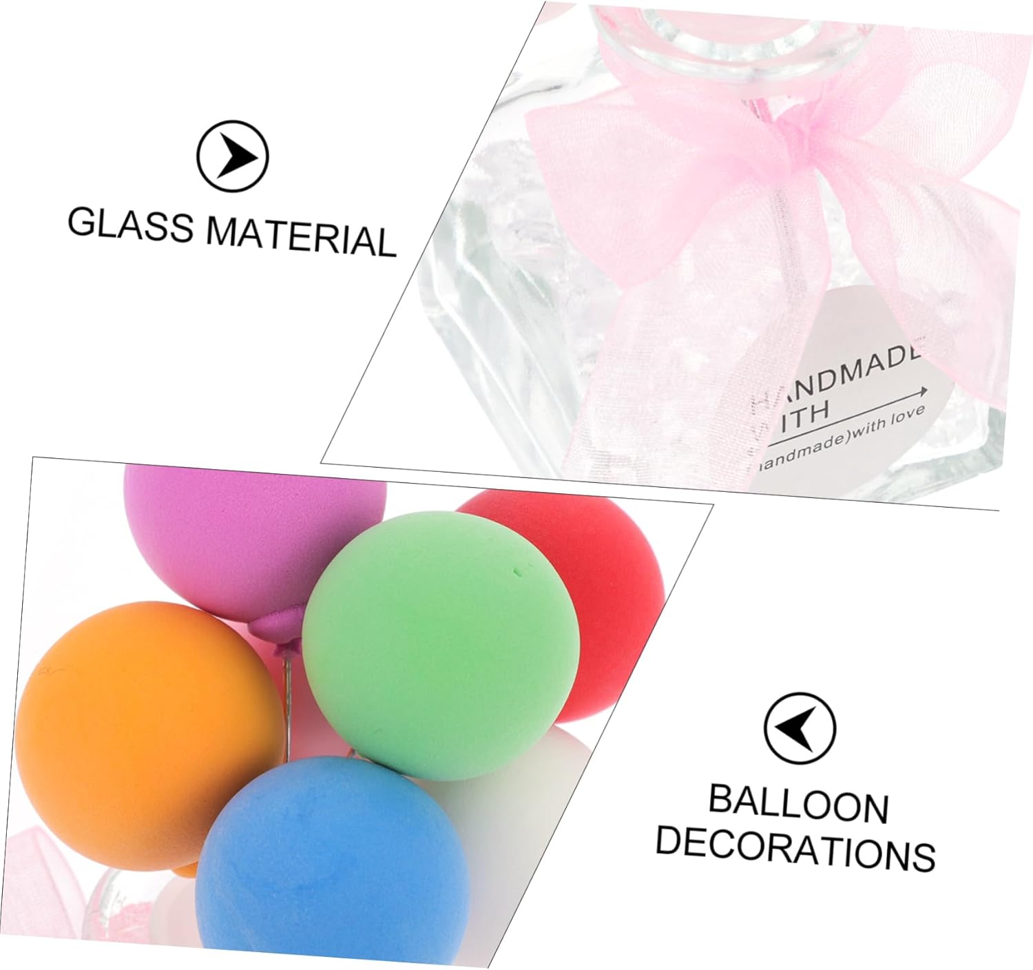 Ciieeo 3pcs Aromatherapy Car Perfume Decorative Balloon Storage Bottles