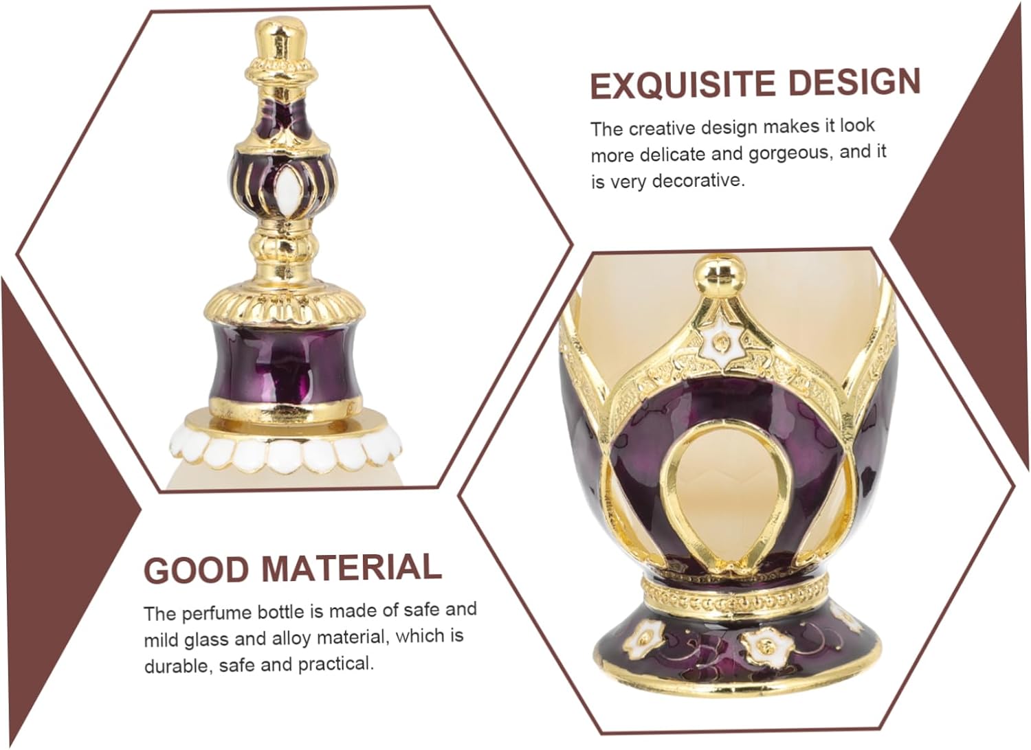 Hemobllo 3-Piece Refillable Glass Perfume Bottle Set