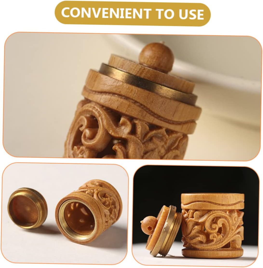 Alipis 2pcs Aroma Diffuser Charm Wooden Hanging Decor Car Perfume Bottle Pendant
