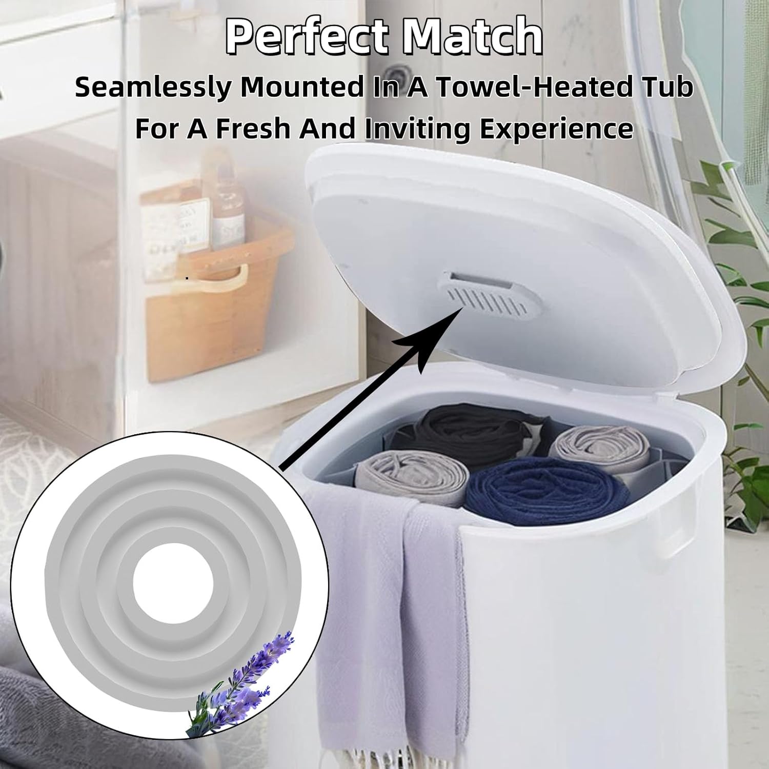 24 Pcs Scented Towel Warmer Discs with 4 Fragrances