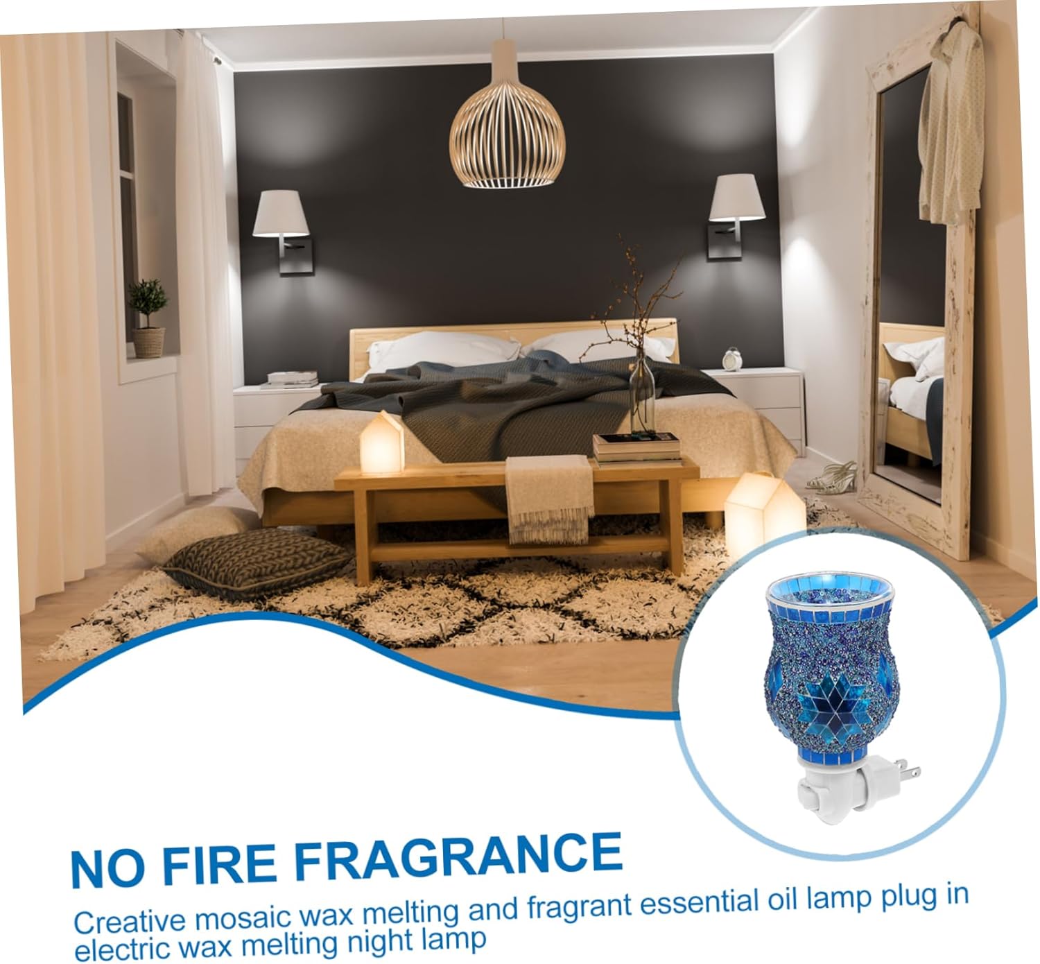 KALLORY Decorative Lamp Night Light Fragrance Diffuser Essential Oils