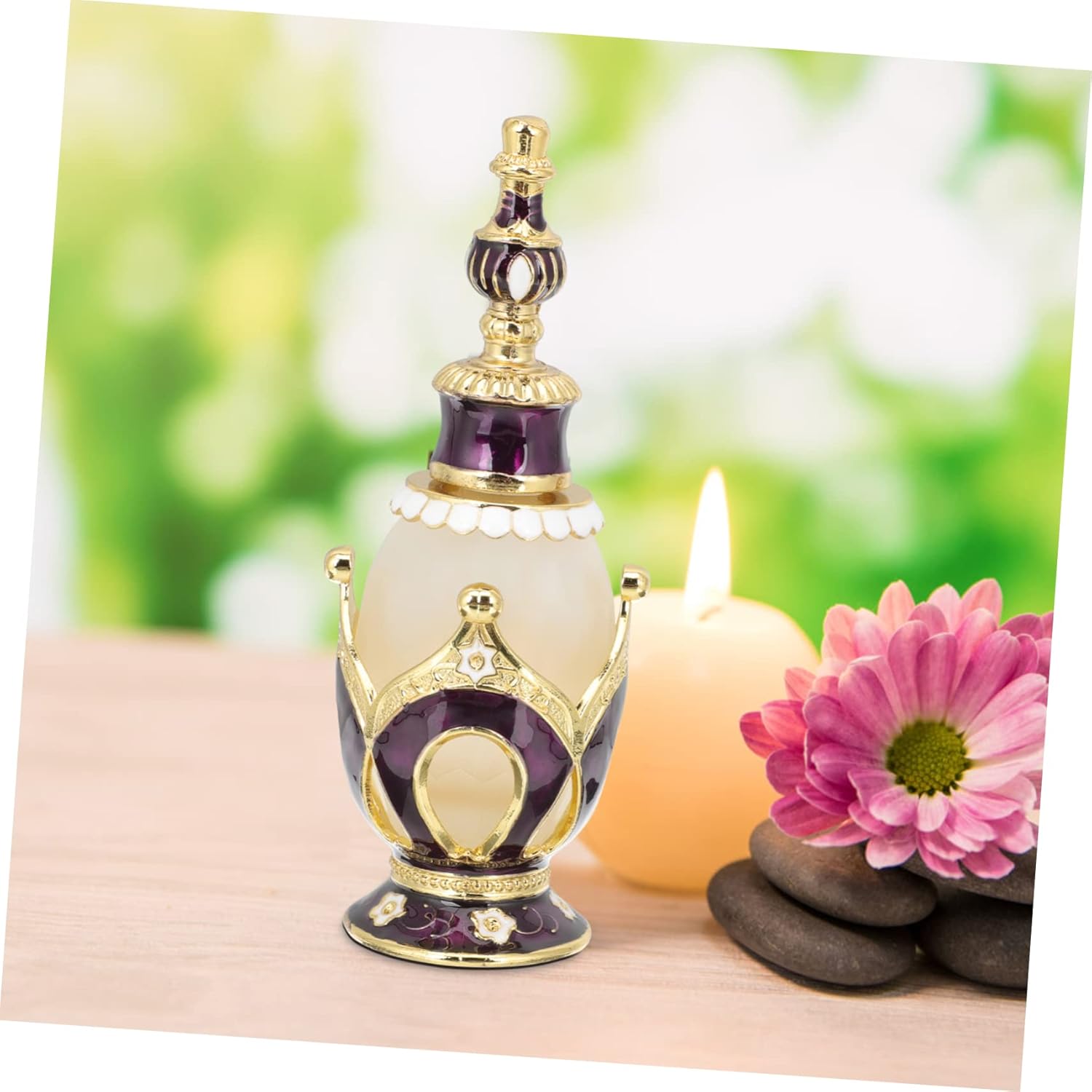 Delicate Perfume Bottle Aroma Diffuser with Crown Design for Home Office and Spa Decor