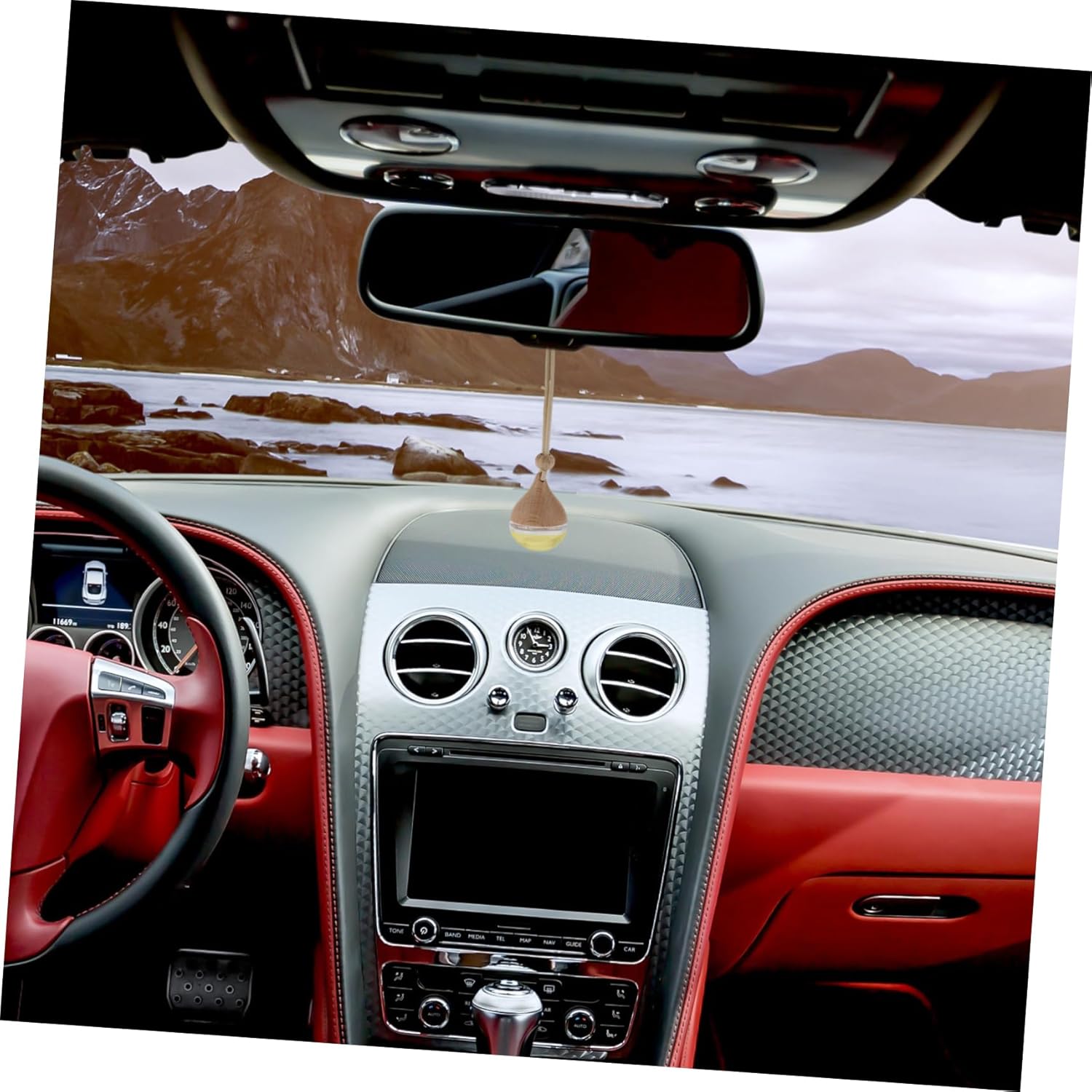 HEALLILY 6Pcs Car Essential Oil Diffuser Bottles Decorative Hanging Perfume Decor