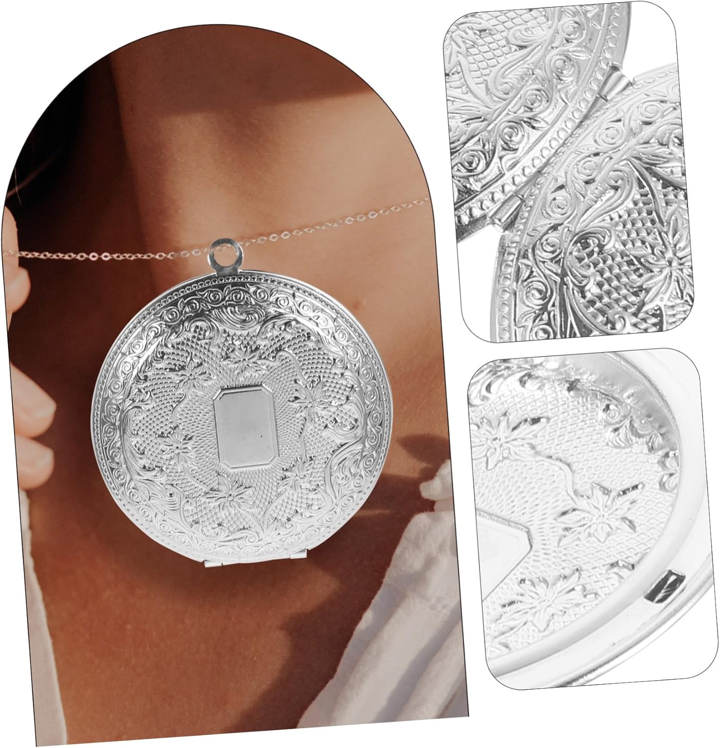 RORPOIR Aromatherapy Diffuser Pendant Brass Case Openable Vintage Style