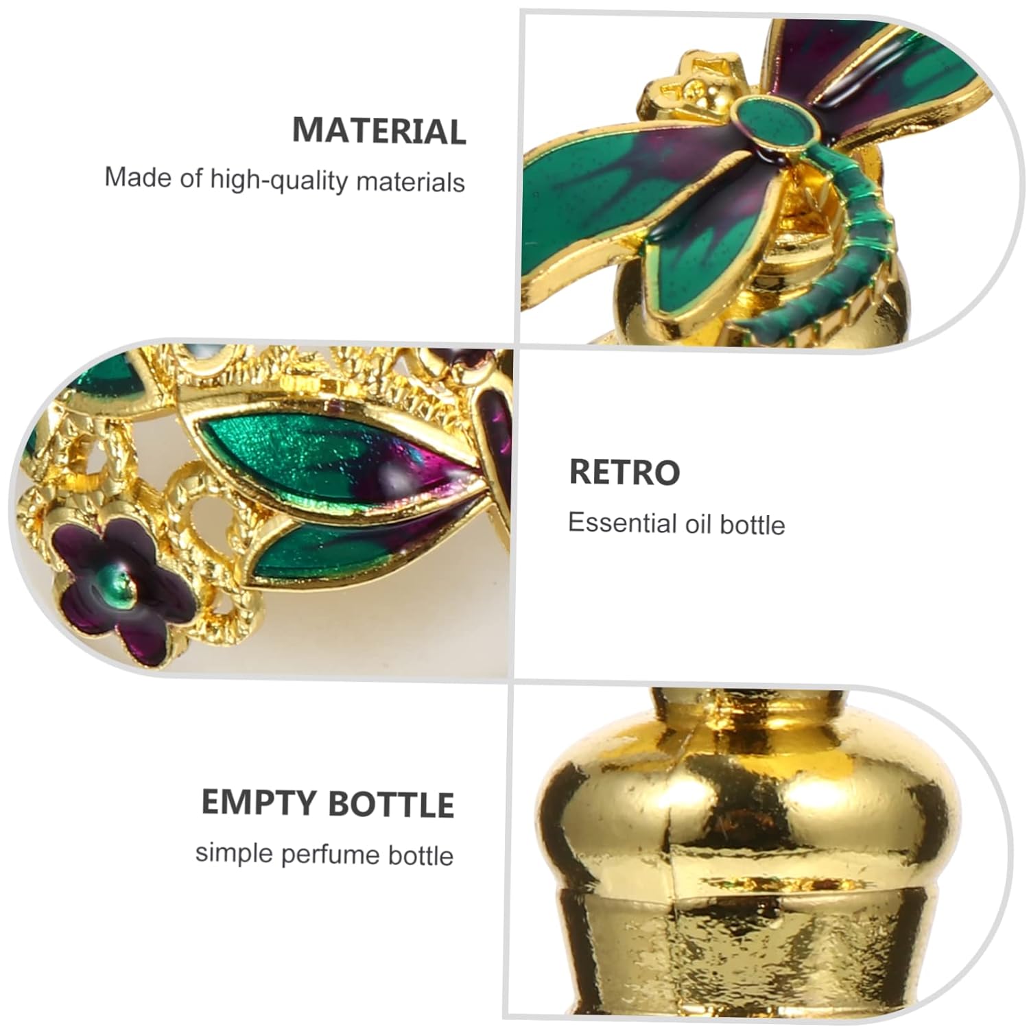 CANIGHT 1pc Glass Essential Oil Bottle for Aromatherapy and Home Decoration