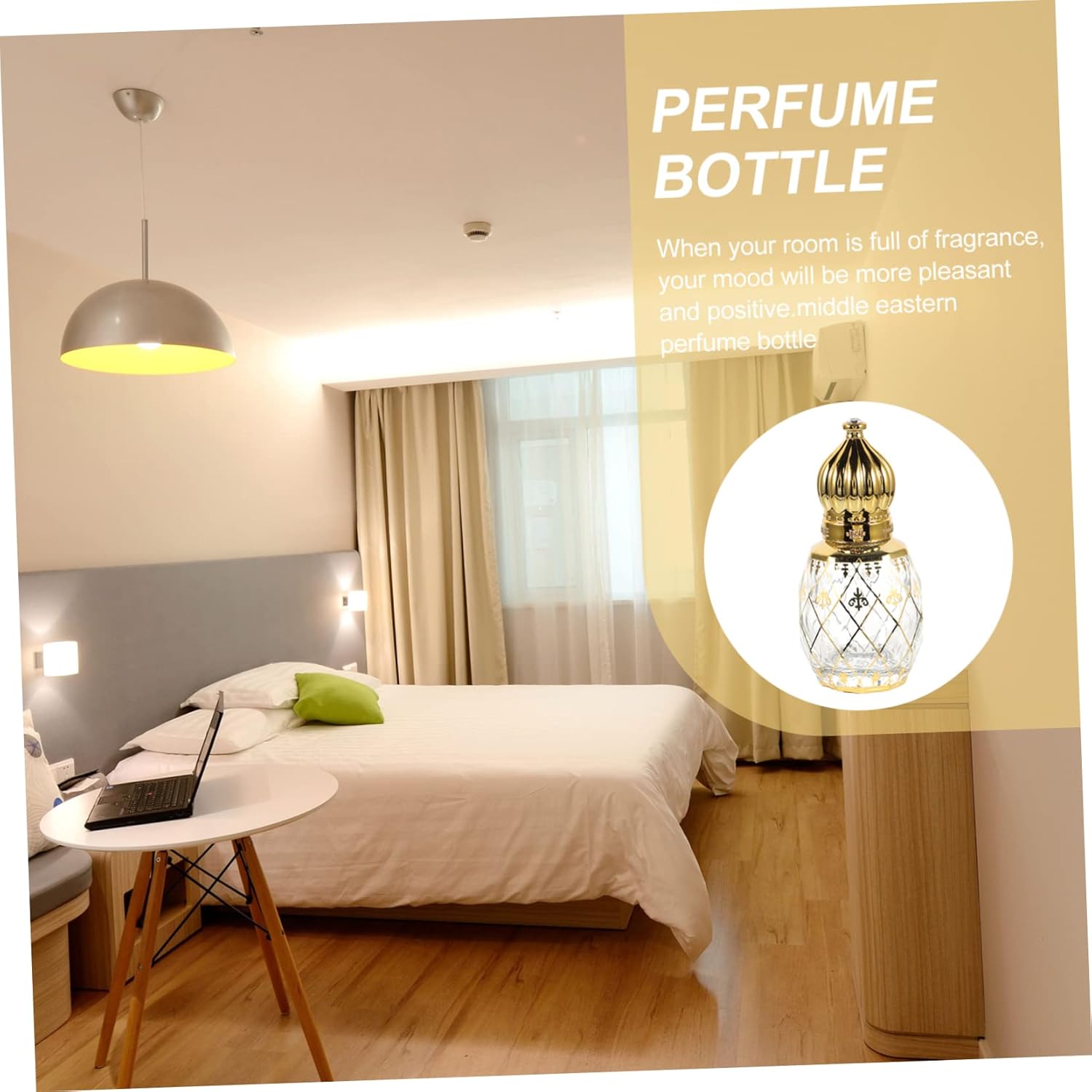 Mobestech Essential Oil Roller Empty Perfume Sample Travel-friendly Arabic Style Decor Bottle