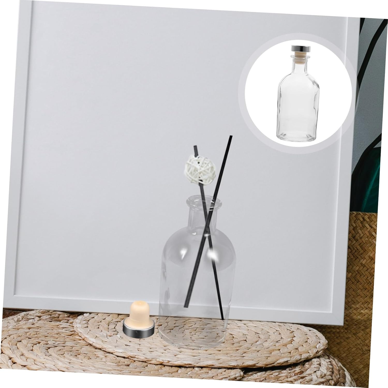Glass Aromatherapy Diffuser Bottle 250ml Decorative Essential Oil Container
