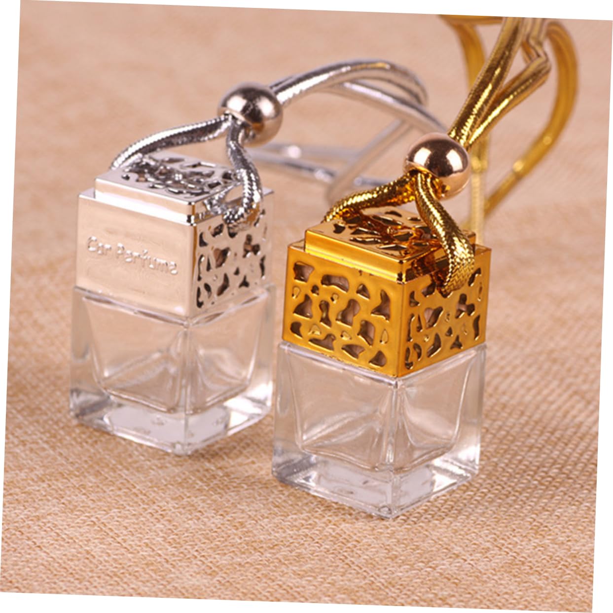 10 Pcs 8ml Square Glass Perfume Bottle Decorative Aroma Diffuser for Men Women