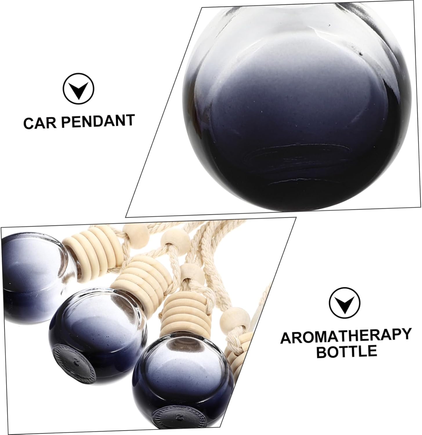 4pcs Car Aromatherapy Perfume Bottle Pendant