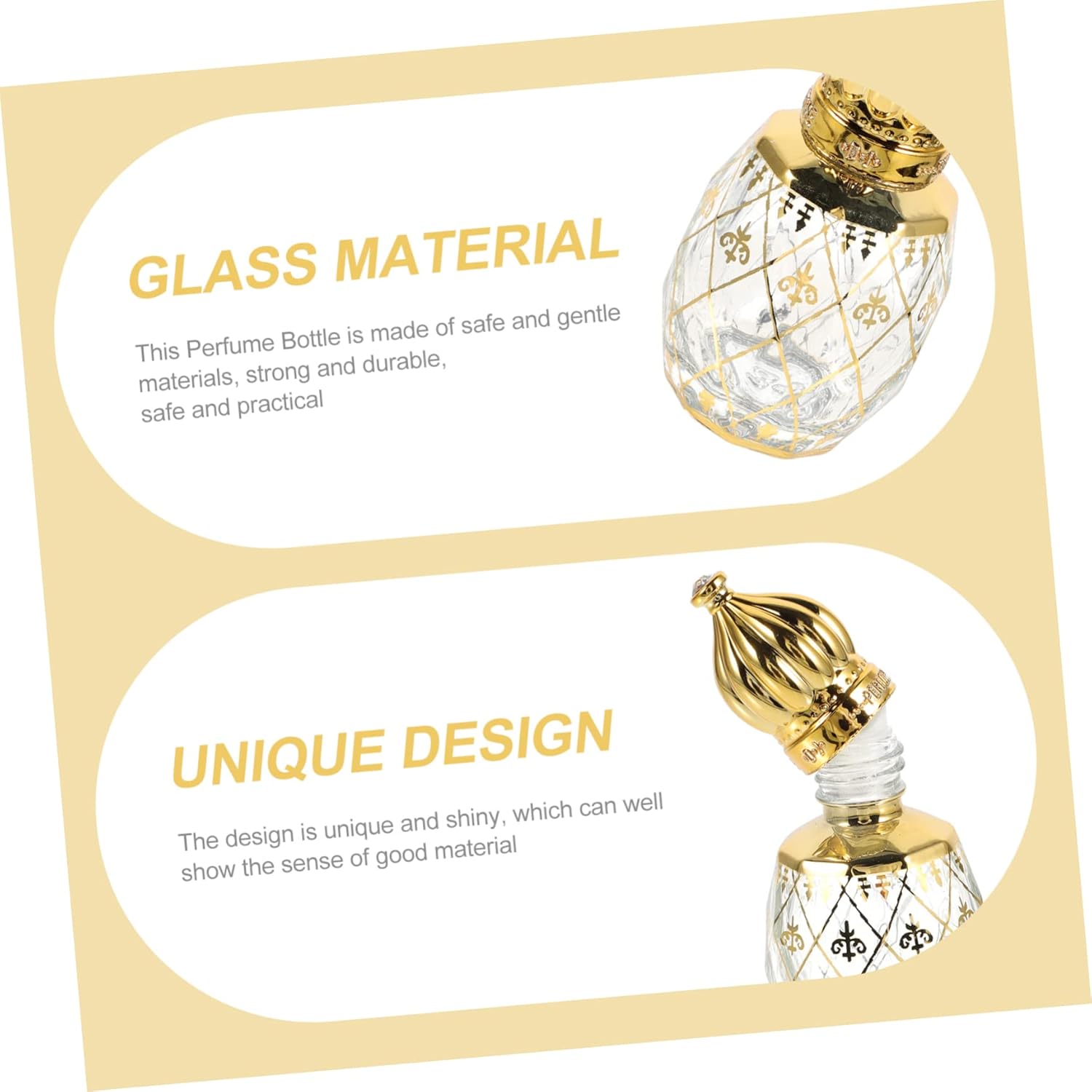 PRETYZOOM Refillable Perfume Bottle with Elegant Crown Cap