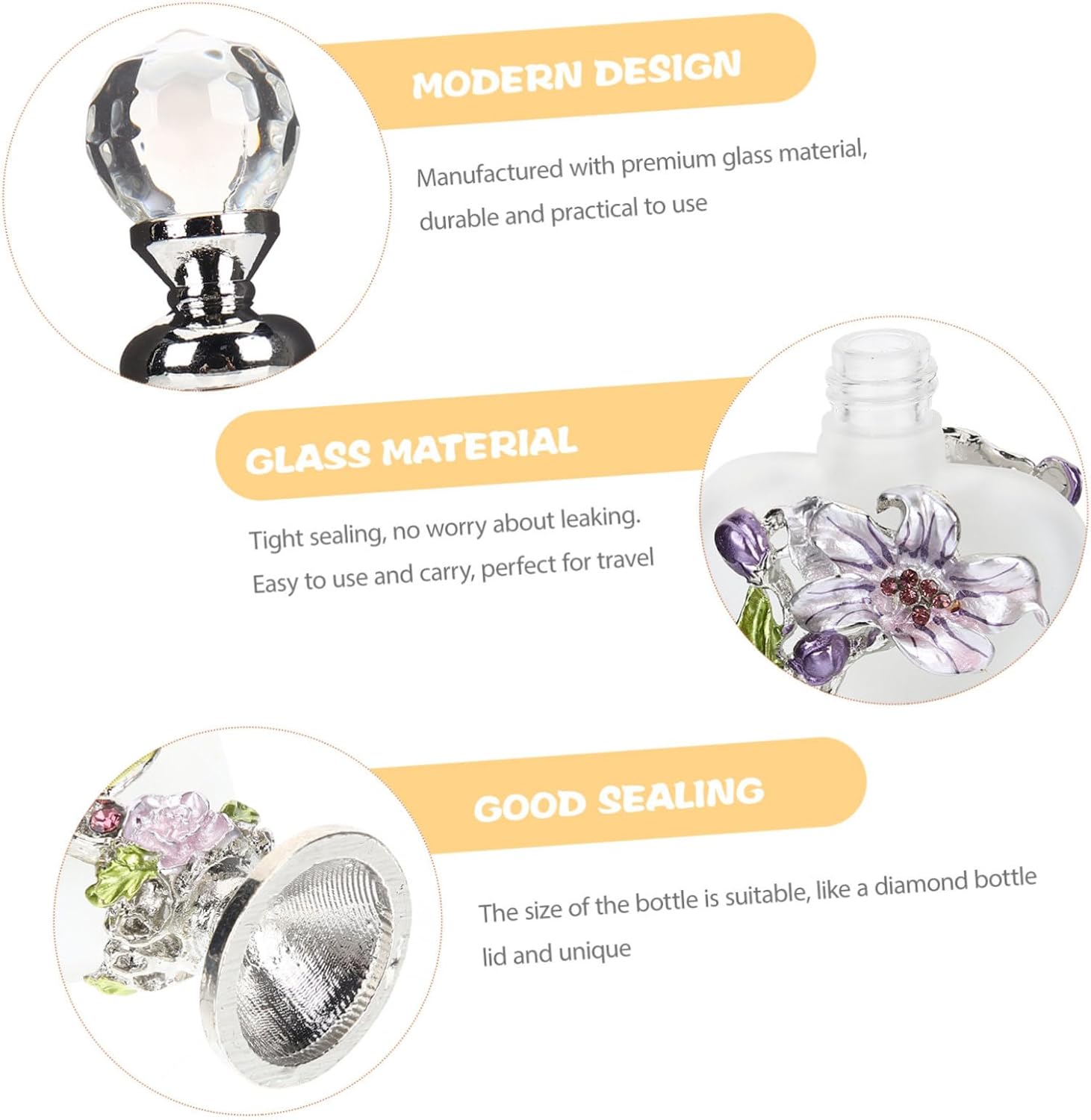 PRETYZOOM Vintage Painted Glass Perfume Bottle 10ml