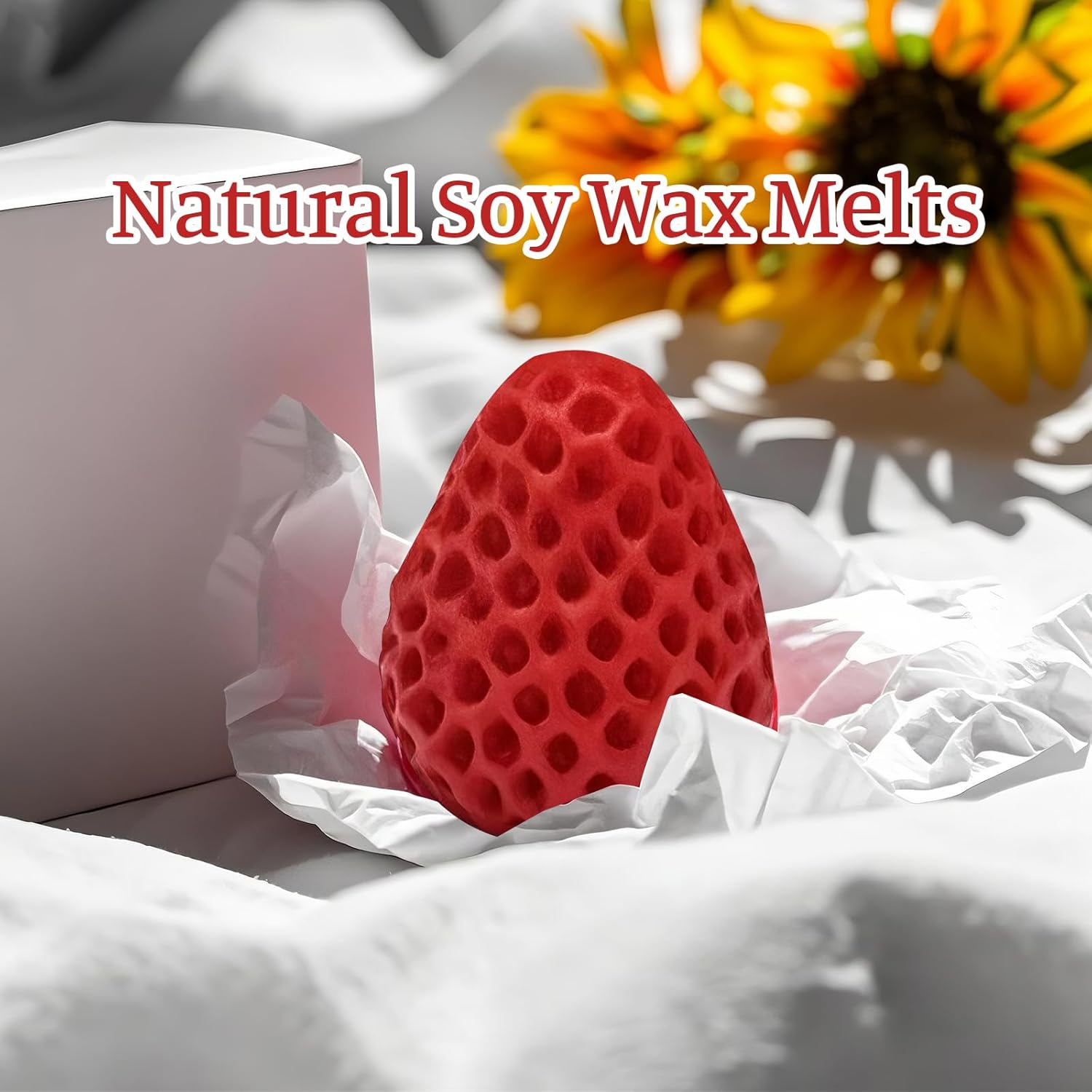 Soy Wax Melts with Strawberry Scent 6 Pcs Set