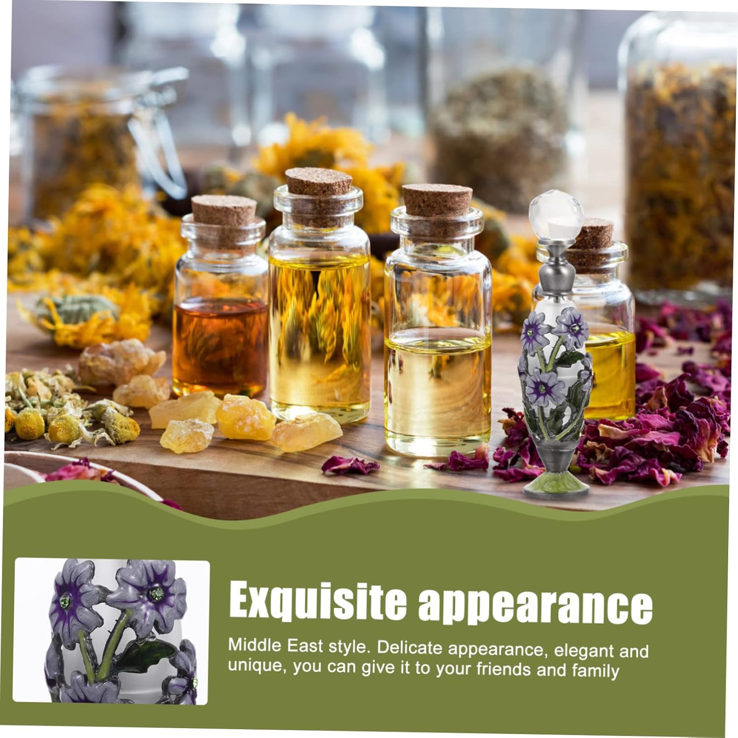Chic Essential Oil Glass Bottle for Home Fragrance and Travel