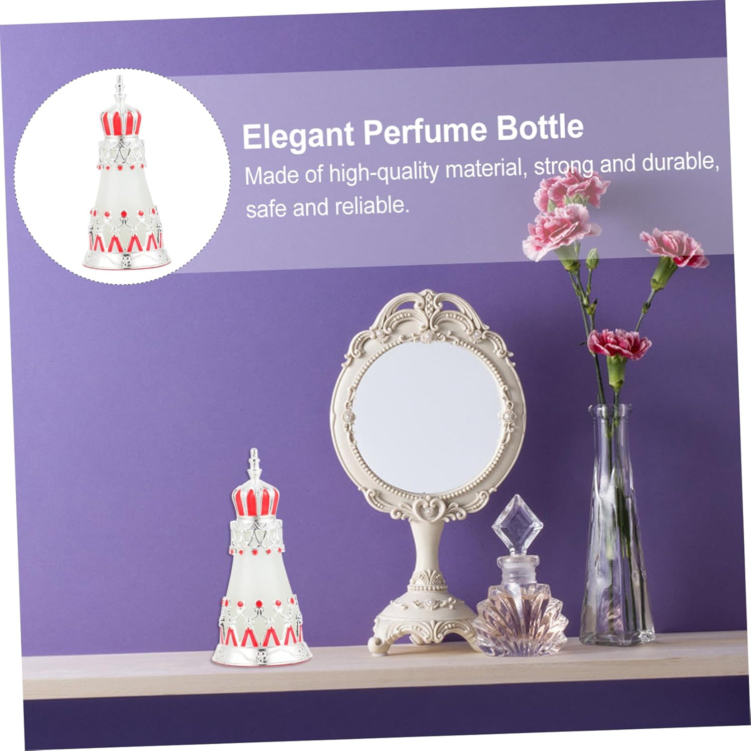 GLEAVI Elegant Refillable Perfume Bottle with Droppers