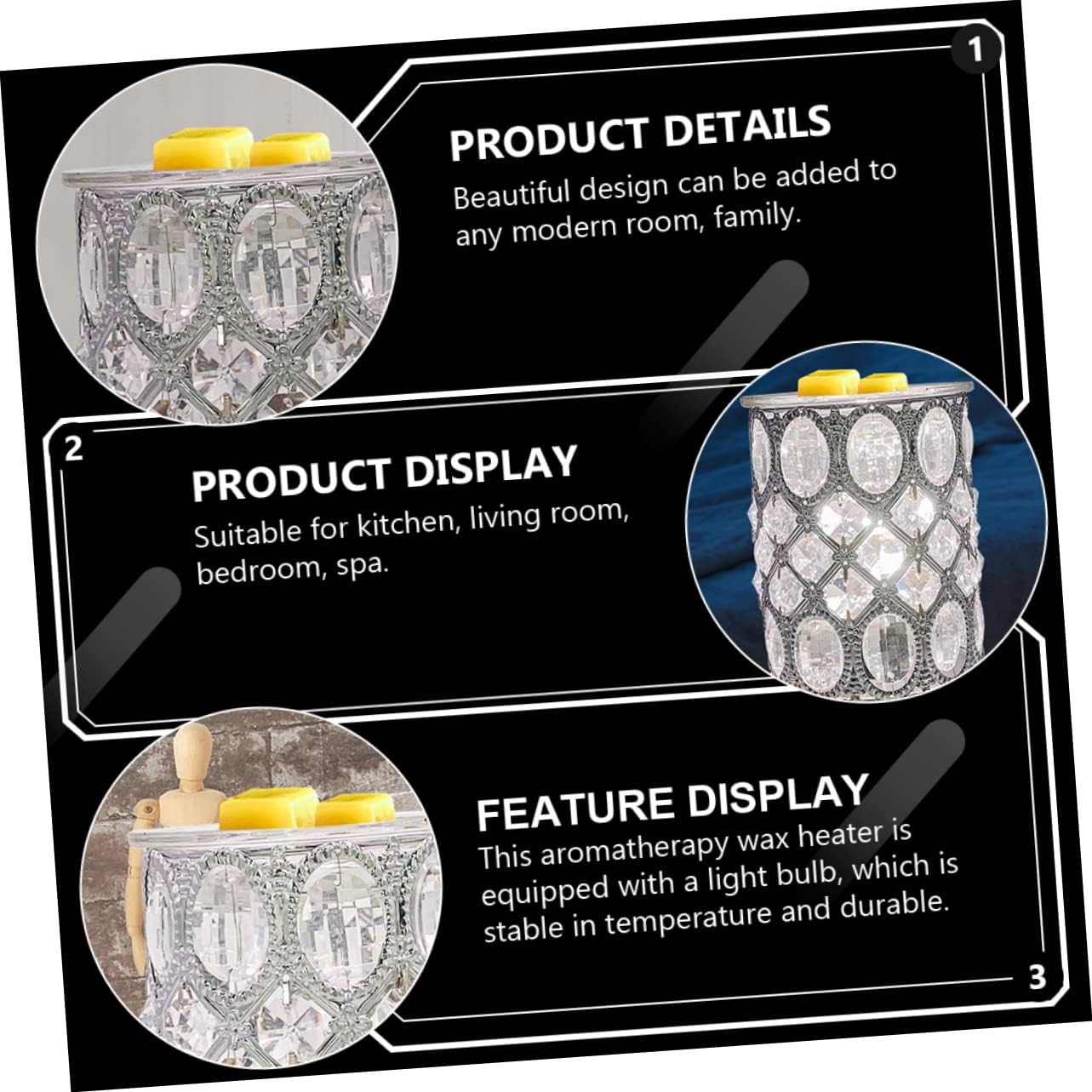 1pc Aromatherapy Wax Melting Lamp for Home Use