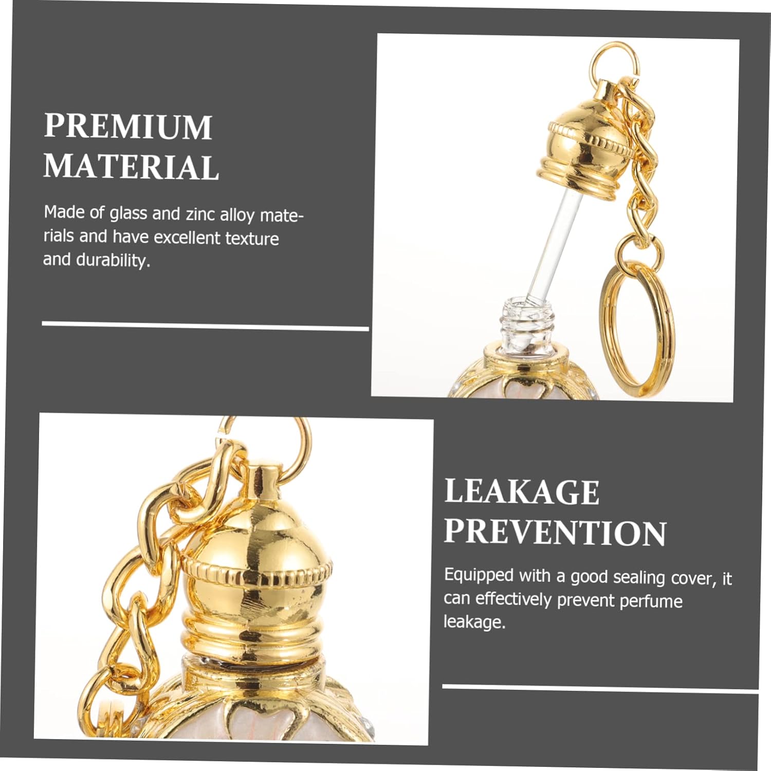 3ml Vintage Style Mini Dubai Zinc Alloy Perfume Bottle for Travel