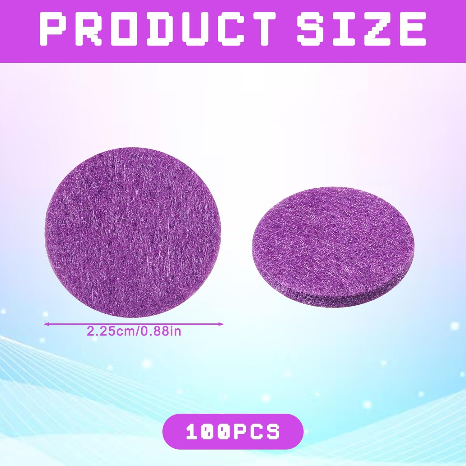 100 Pcs Essential Oil Pads for Diffuser Necklace