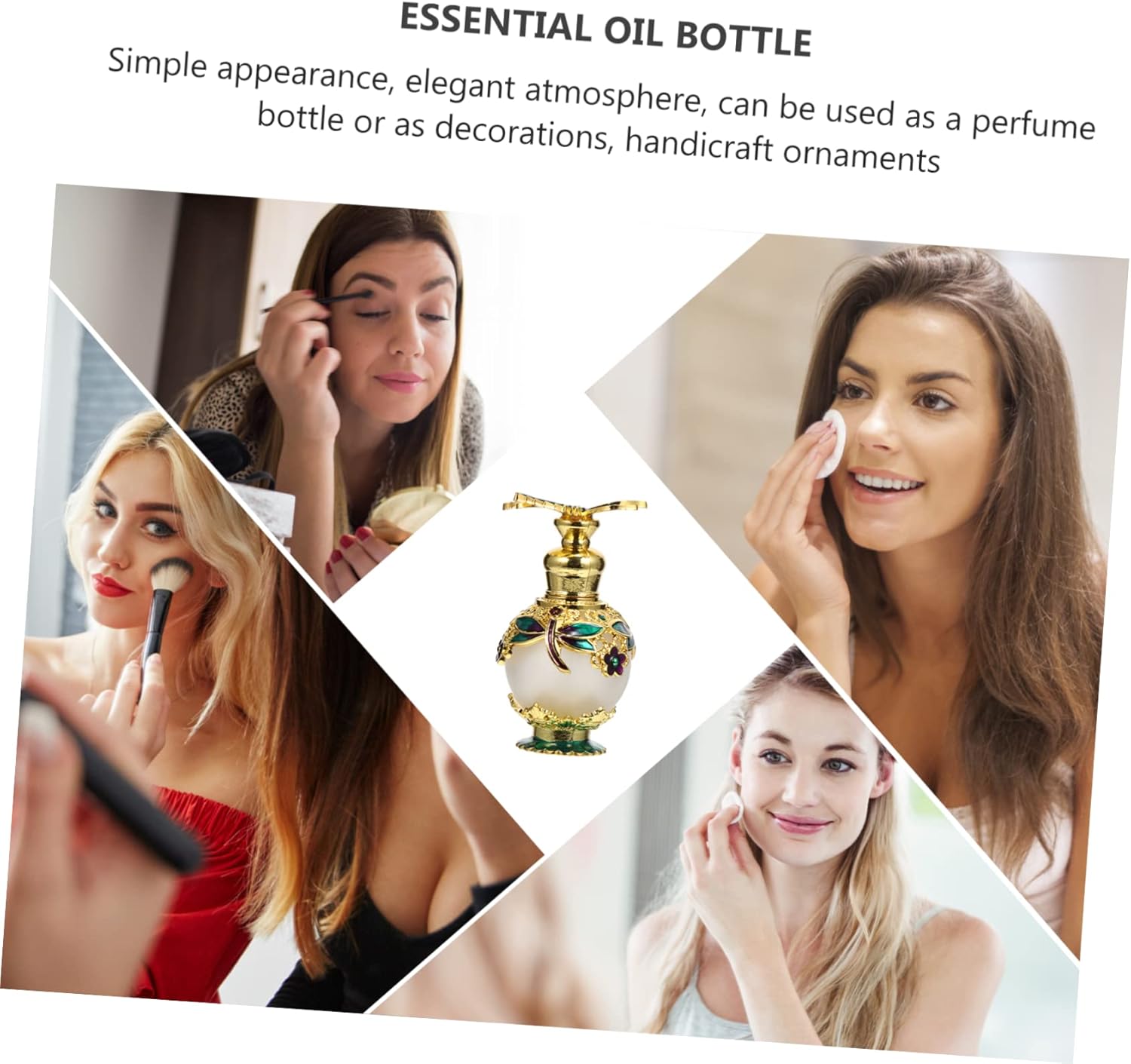 1Pc Refillable Essential Oil Diffusion Bottle with Elegant Design for Home Aromatherapy