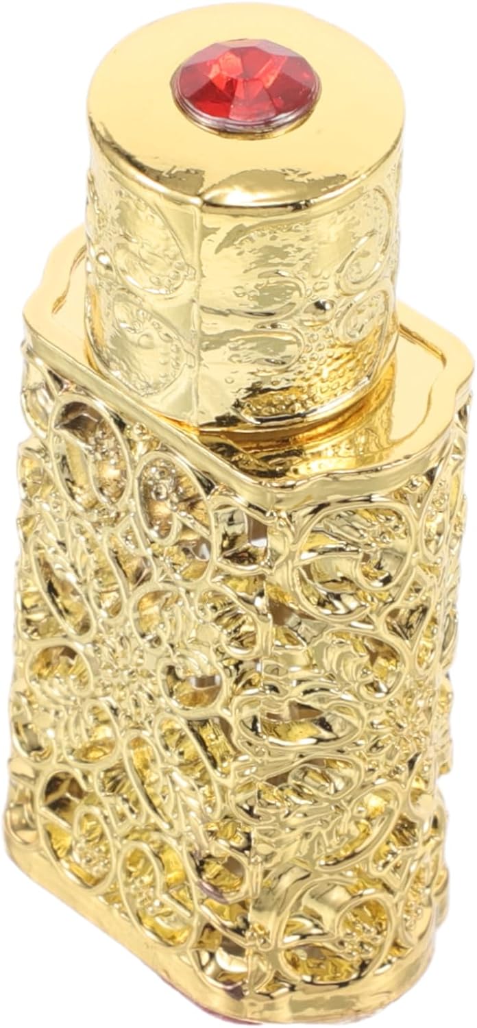 Egyptian Perfume Bottle Hollow Pattern Elegant Travel Atomizer for Essential Oils