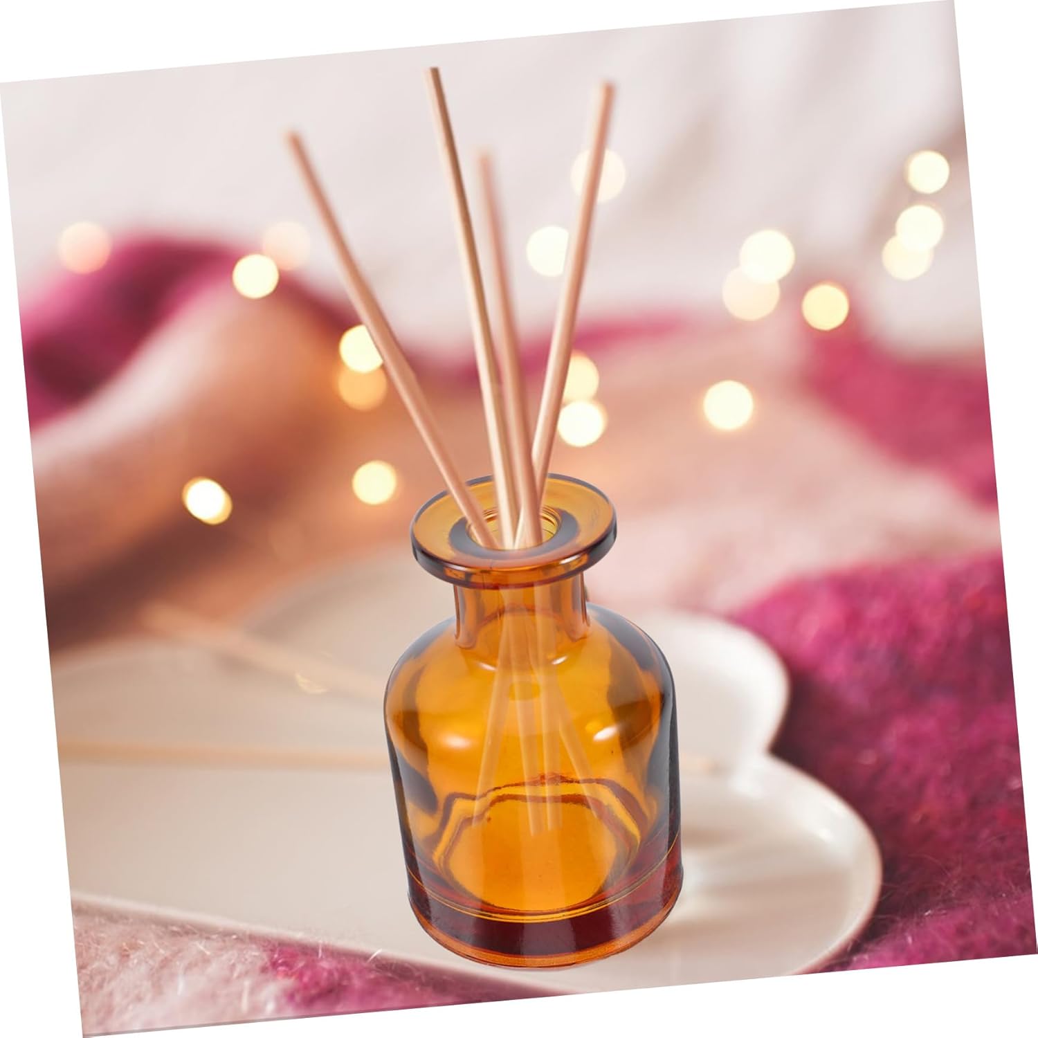 2pcs Cylindrical Essential Oil Diffuser Jars Reusable Fragrance Bottles for Home Office Car