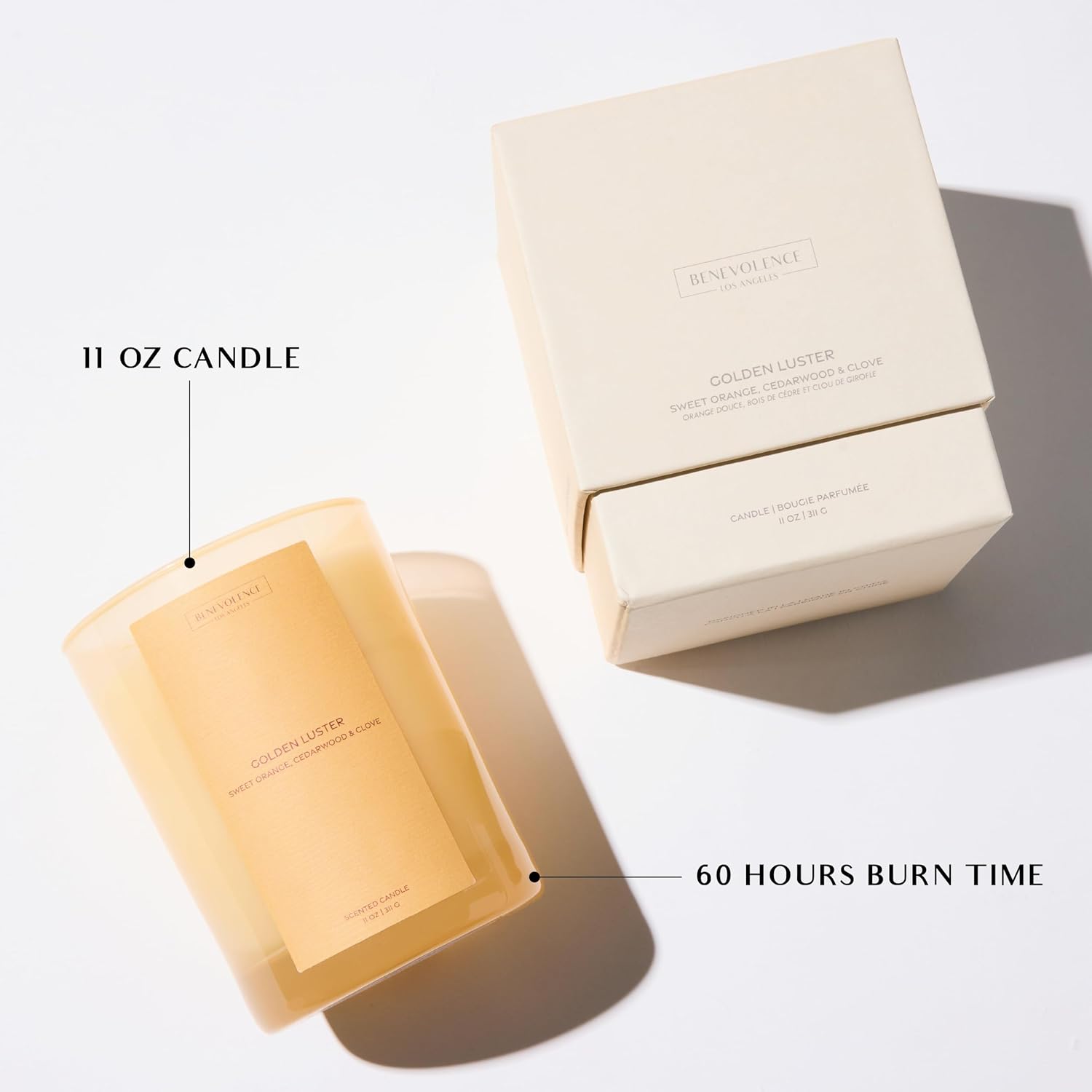 Golden Luster Gift Box with Candle Room Spray and Reed Diffuser