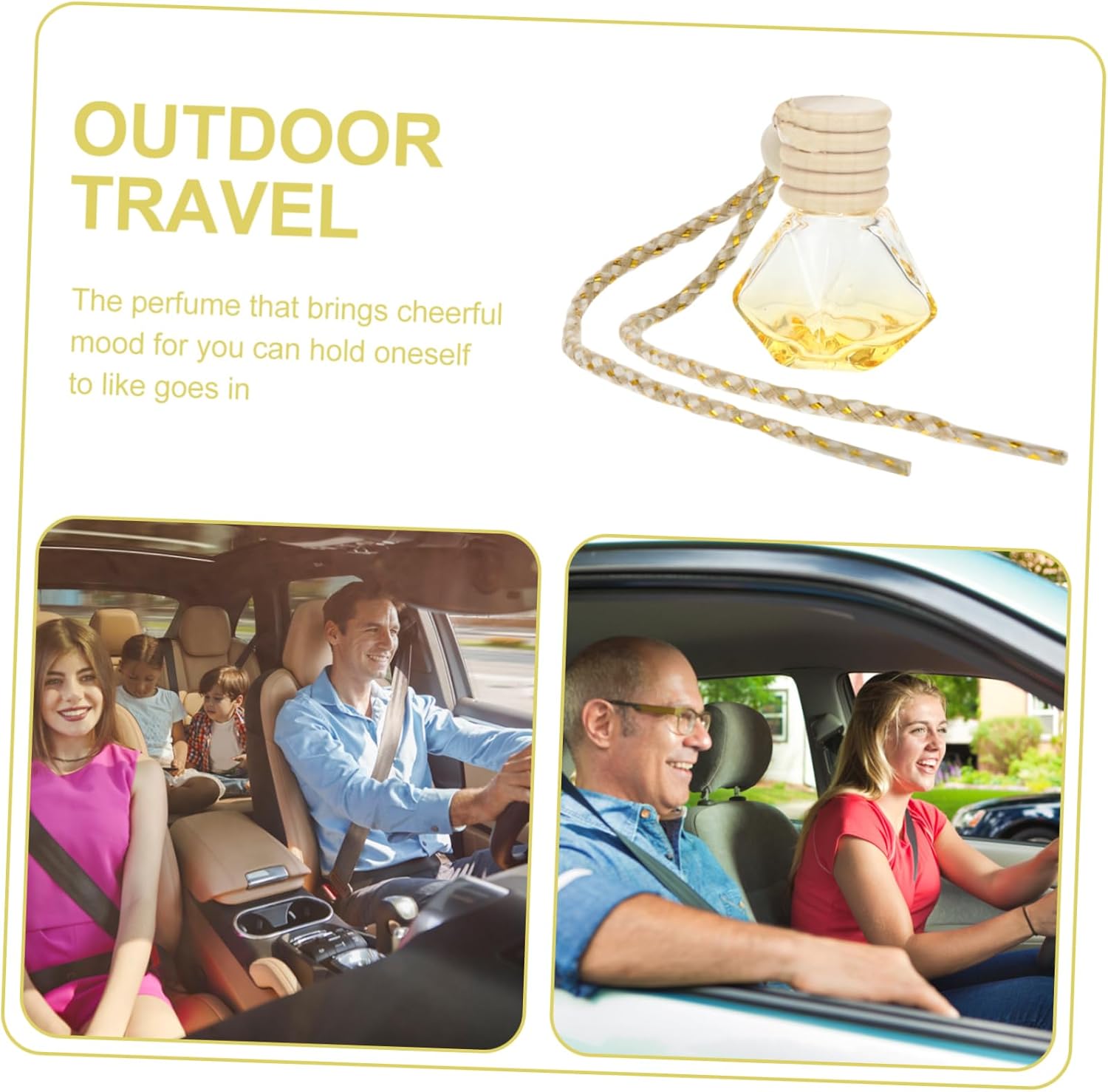 LIFKOME 5Pcs Essential Oil Diffuser Car Hanging Perfume Bottle Aromatherapy Pendant