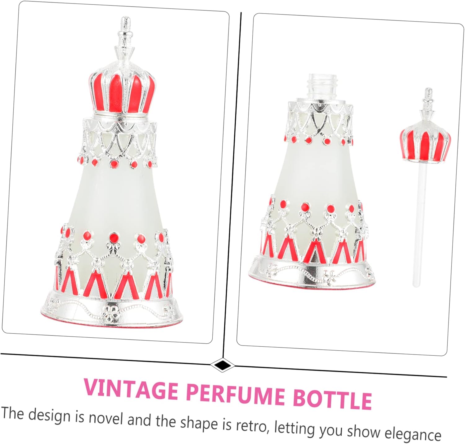 ABOOFAN Middle East Style Perfume Bottle with Elegant Crown Design for Travel and Home Use