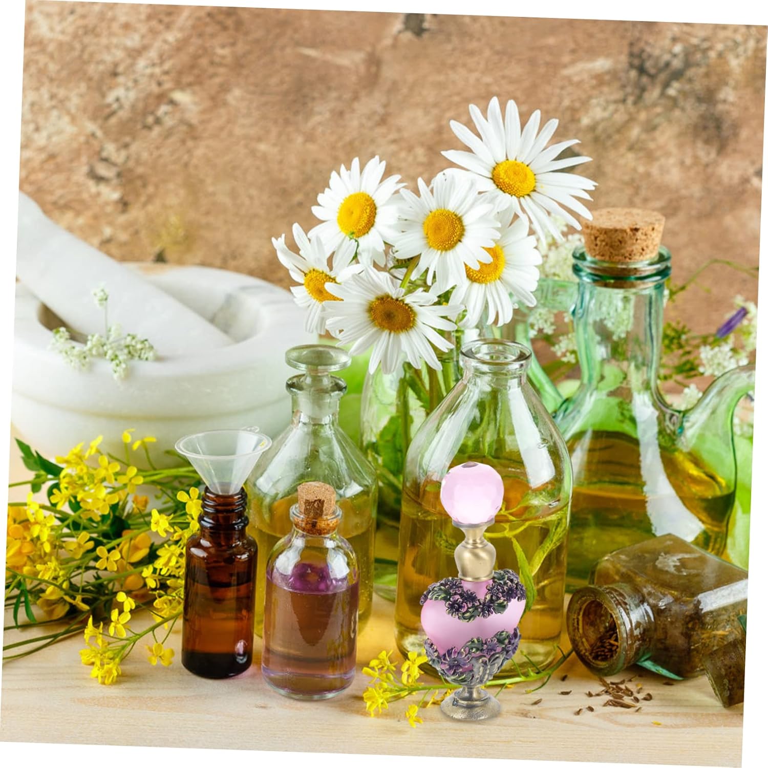 Vintage Painted Perfume Bottle 100ml Decorative Aroma Container