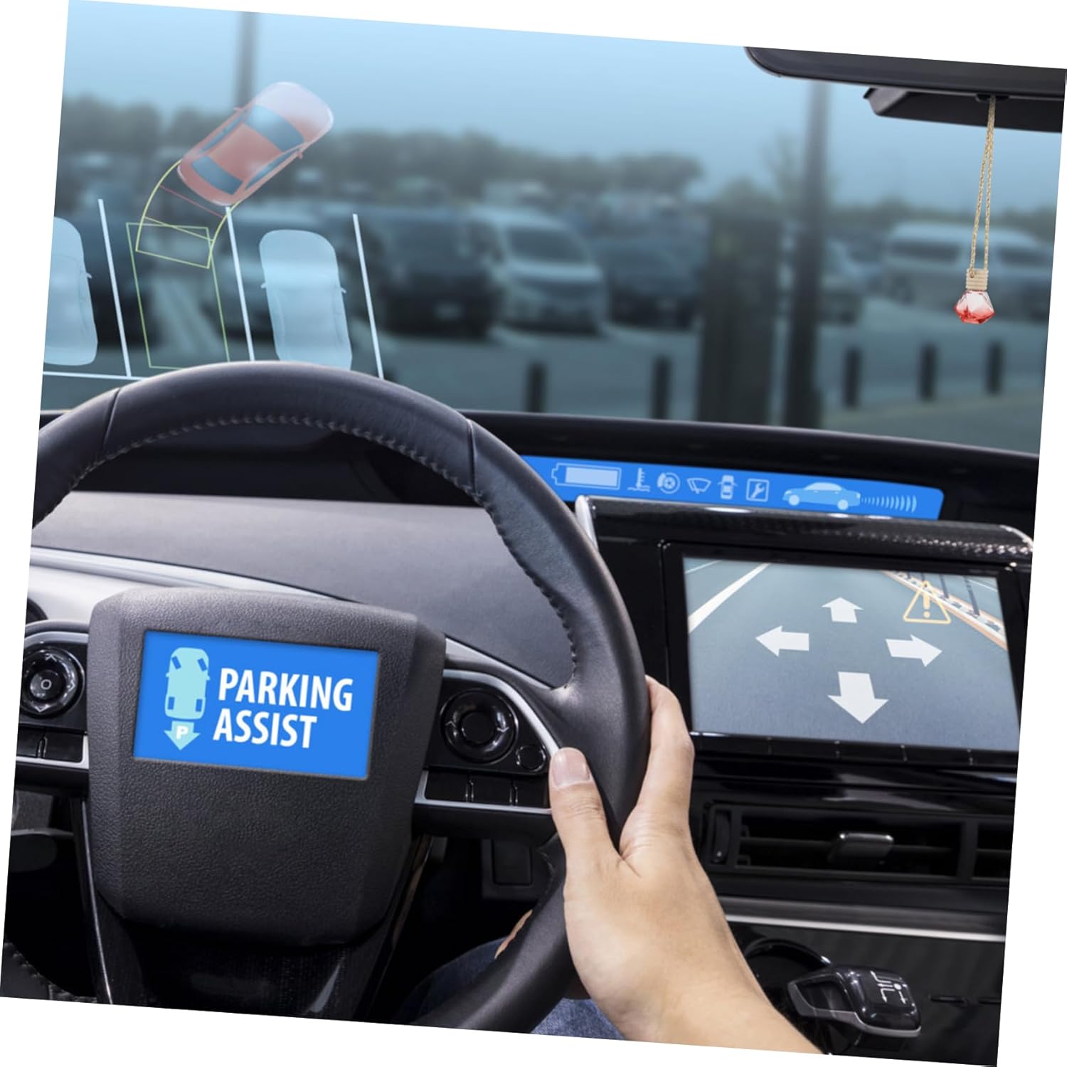 FAVOMOTO 5pcs Hanging Car Perfume Bottle Diffuser Decorative Pendant for Essential Oils Auto Home Use