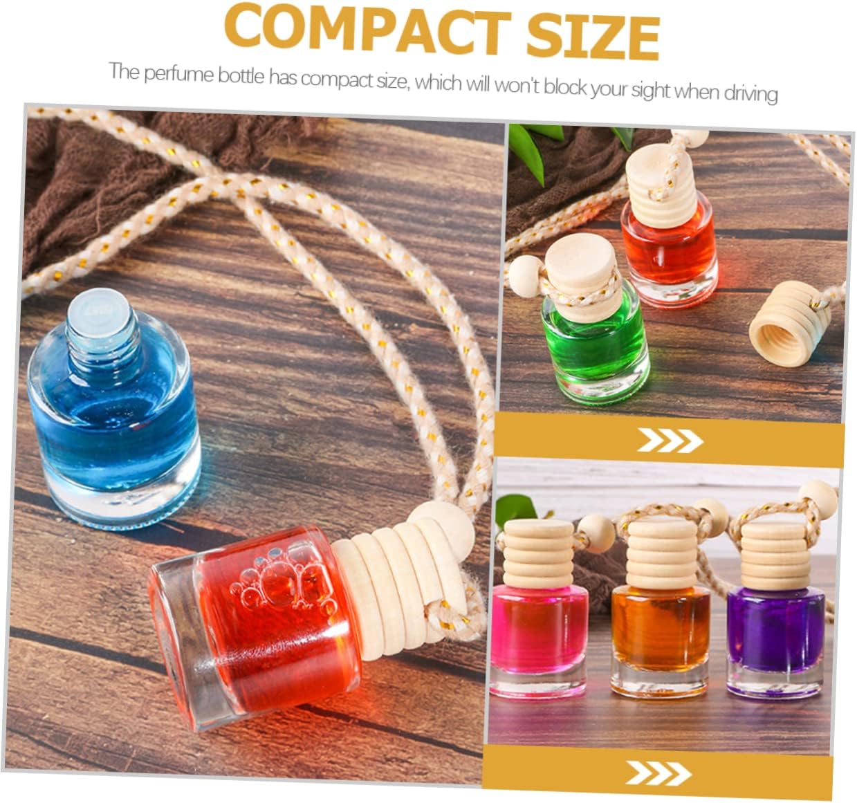 VOSAREA 12Pcs Transparent Aroma Bottles with Caps
