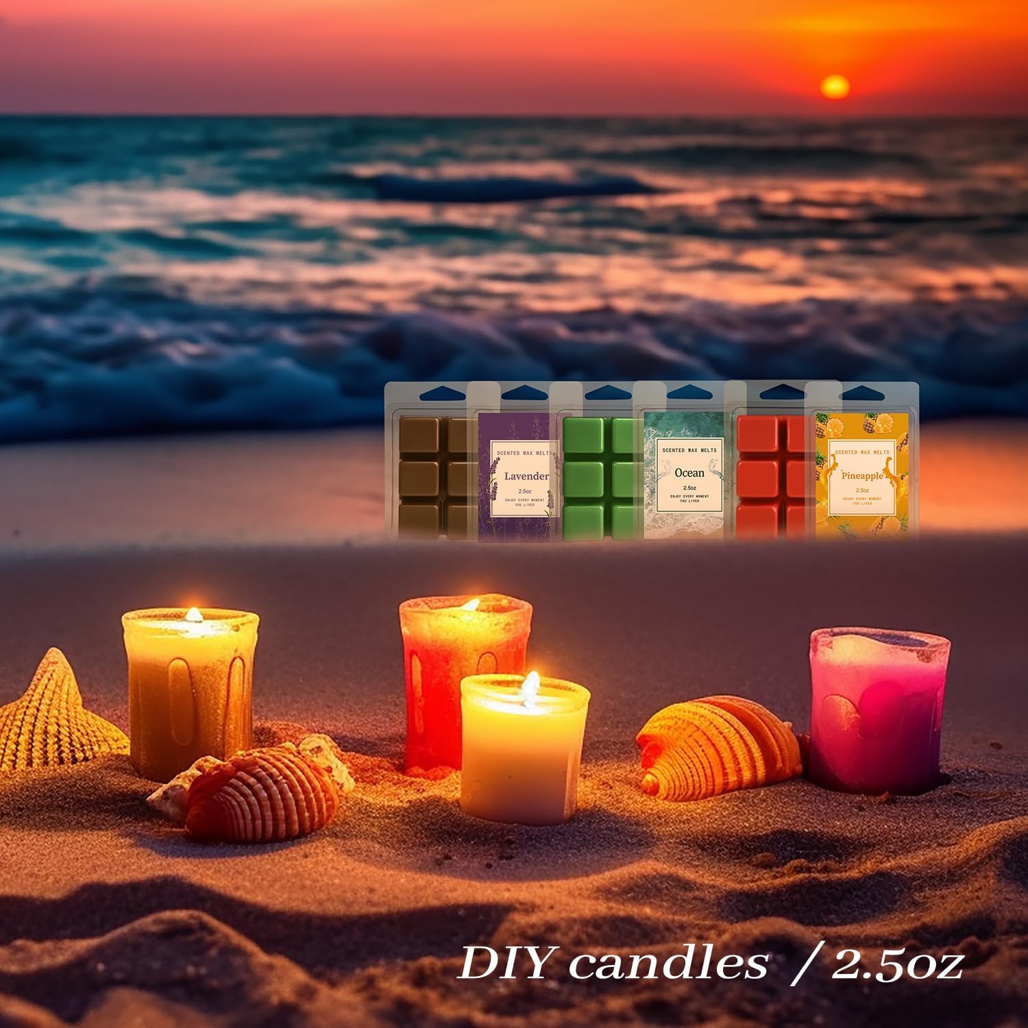 BINYUAN Summer Scented Wax Melts Set of 16
