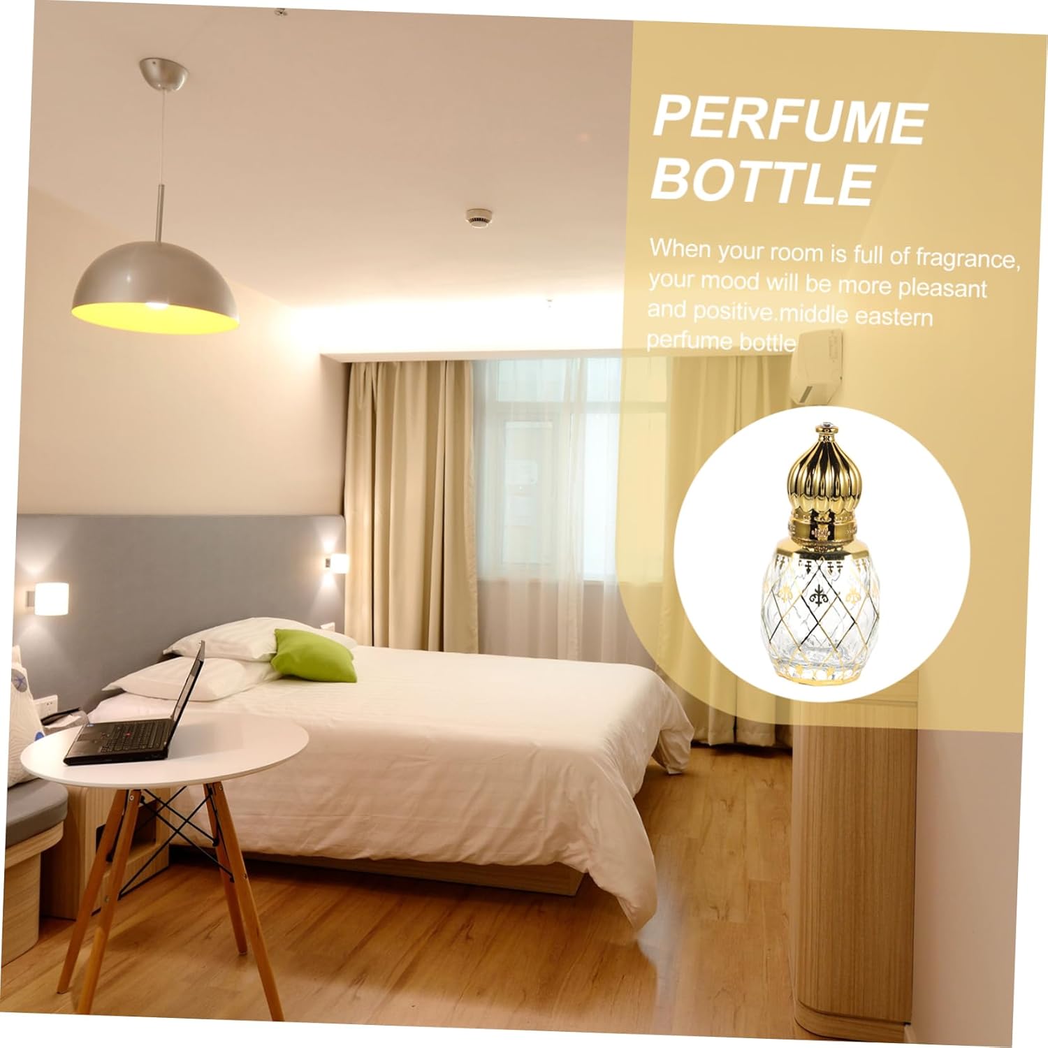 Happyyami Arab Style Perfume Bottle Decorative Essential Oil Storage