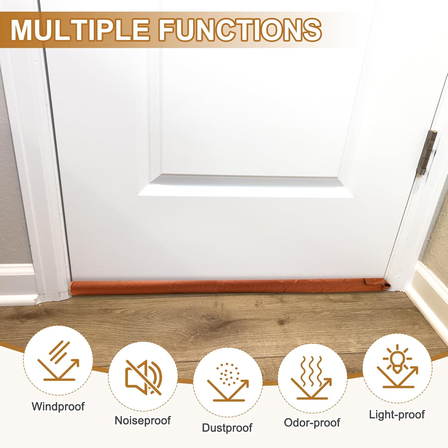 Uxcell Under Door Draft Stopper Adjustable Door Blocker